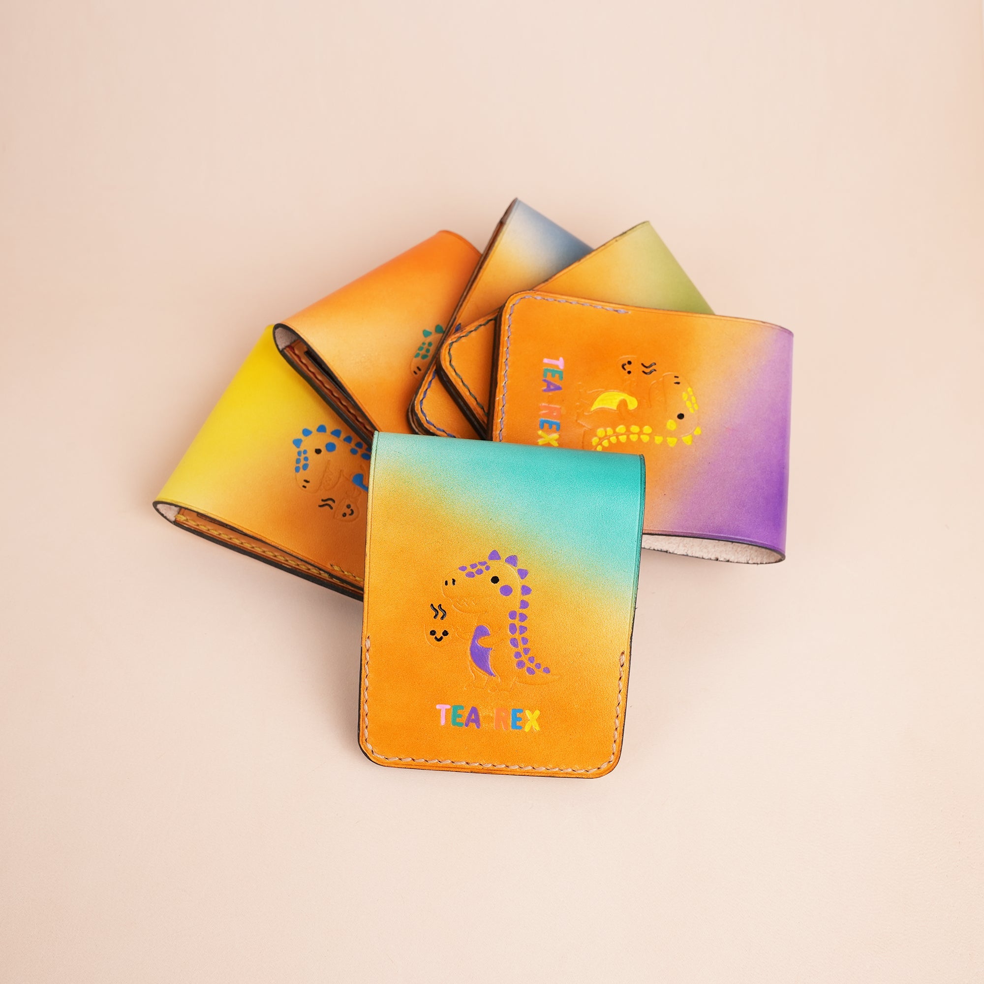 Snap Wallet Tea-Rex Design Patina Finish