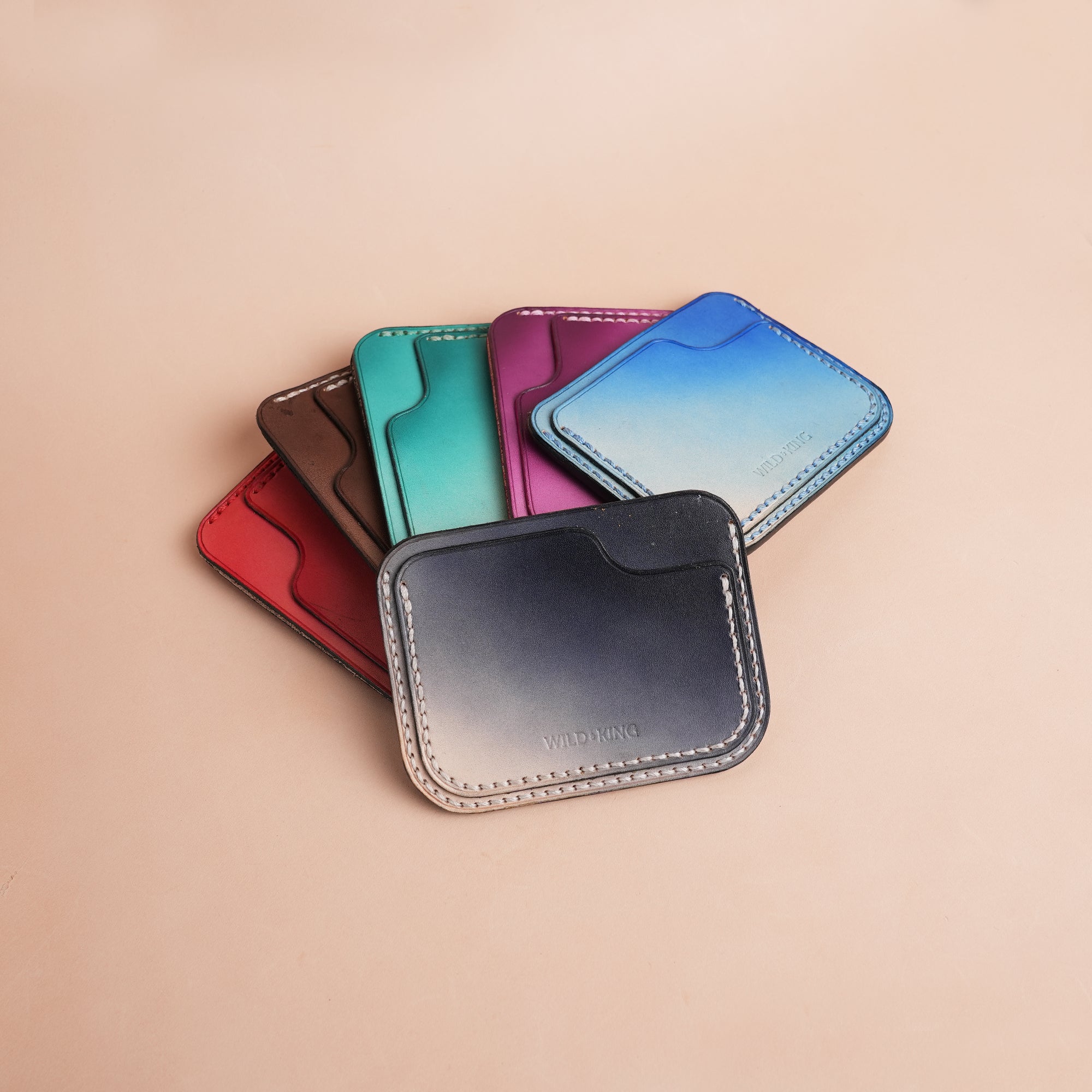 Minimalist Patina Finish Rounded Card Holder