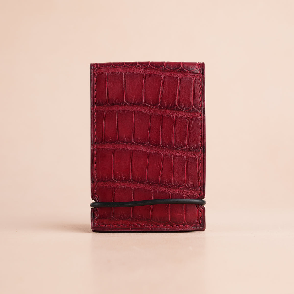 Bordeaux Alligator Leather Cash Cover Wallet