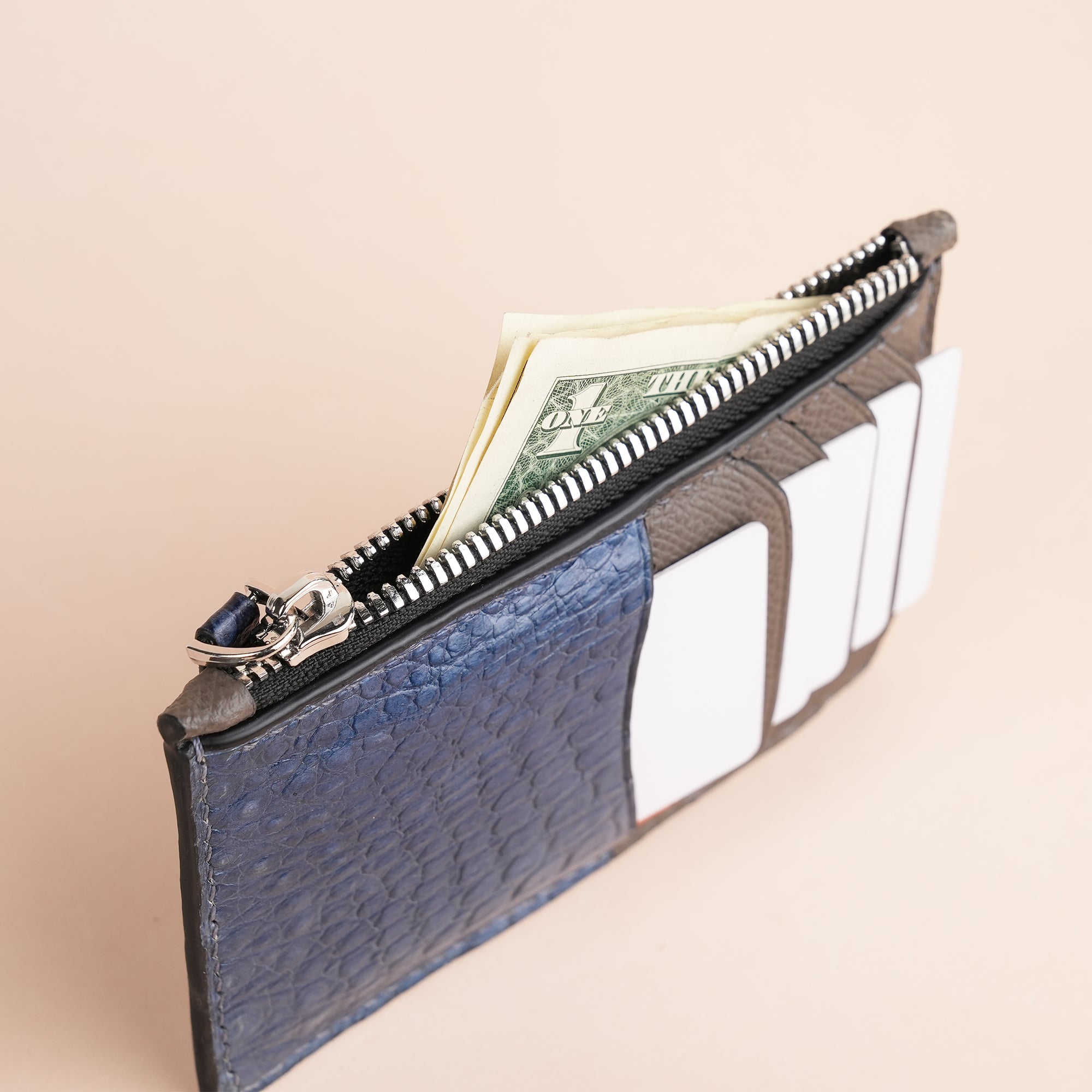 Alligator Leather Zipper Wallet - Alligator Stupid