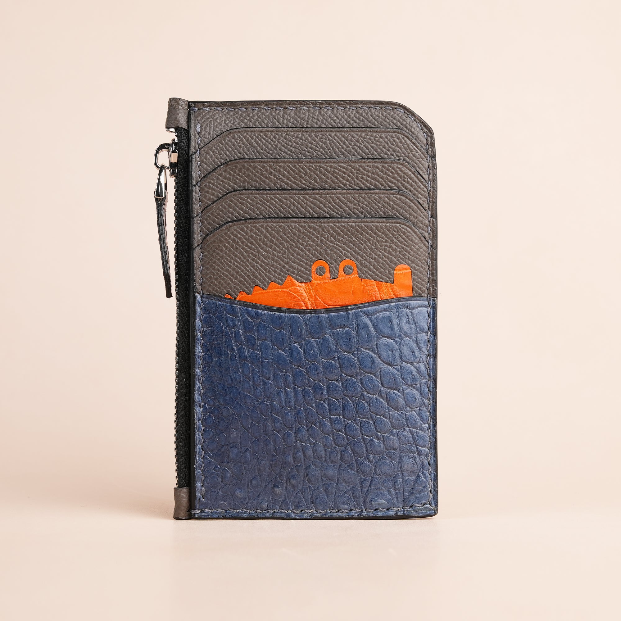 Alligator Leather Zipper Wallet - Alligator Stupid
