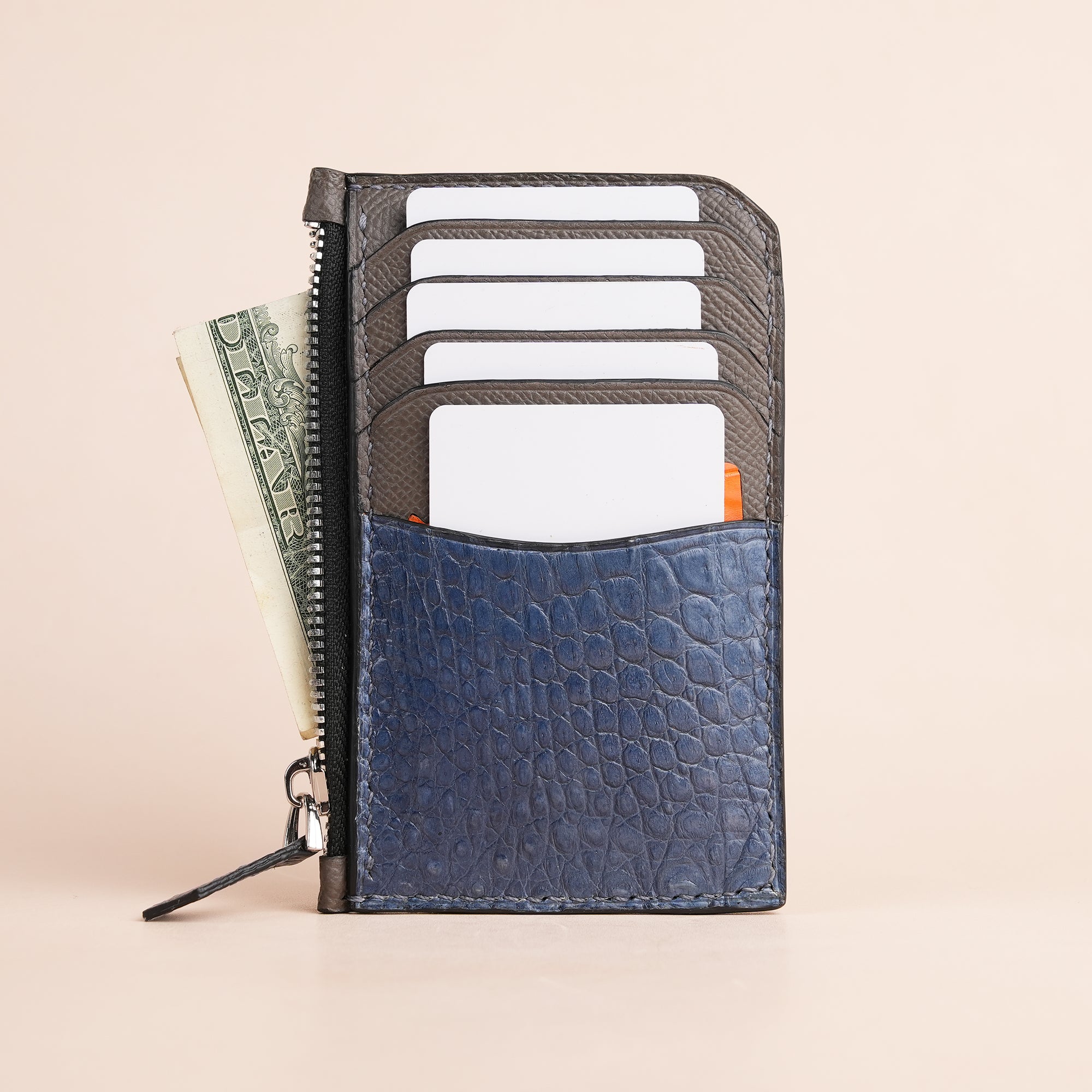 Alligator Leather Zipper Wallet - Alligator Stupid