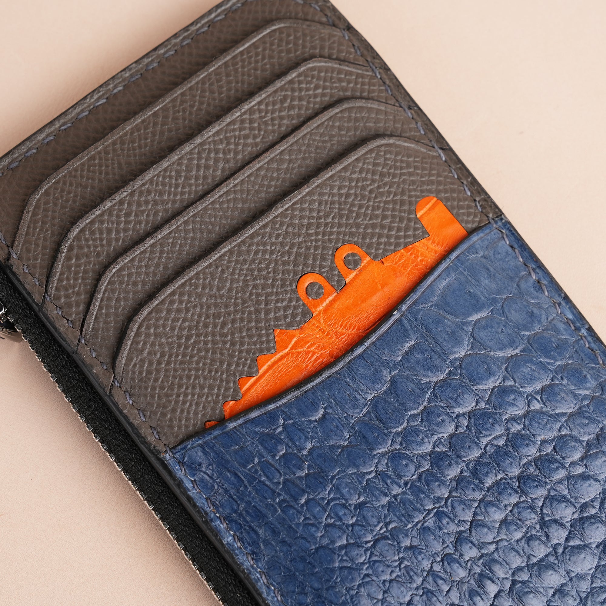 Alligator Leather Zipper Wallet - Alligator Stupid