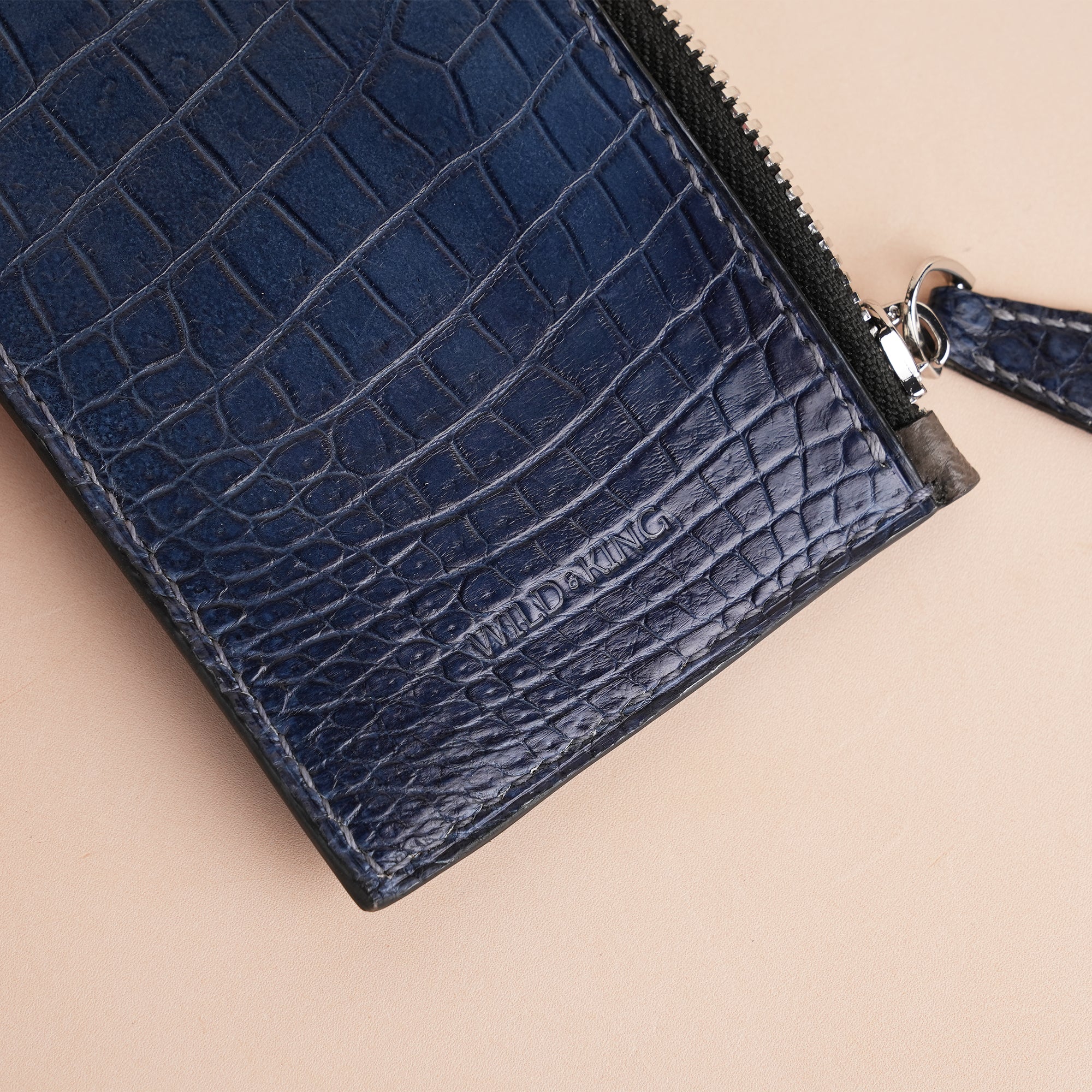 Alligator Leather Zipper Wallet - Alligator Stupid