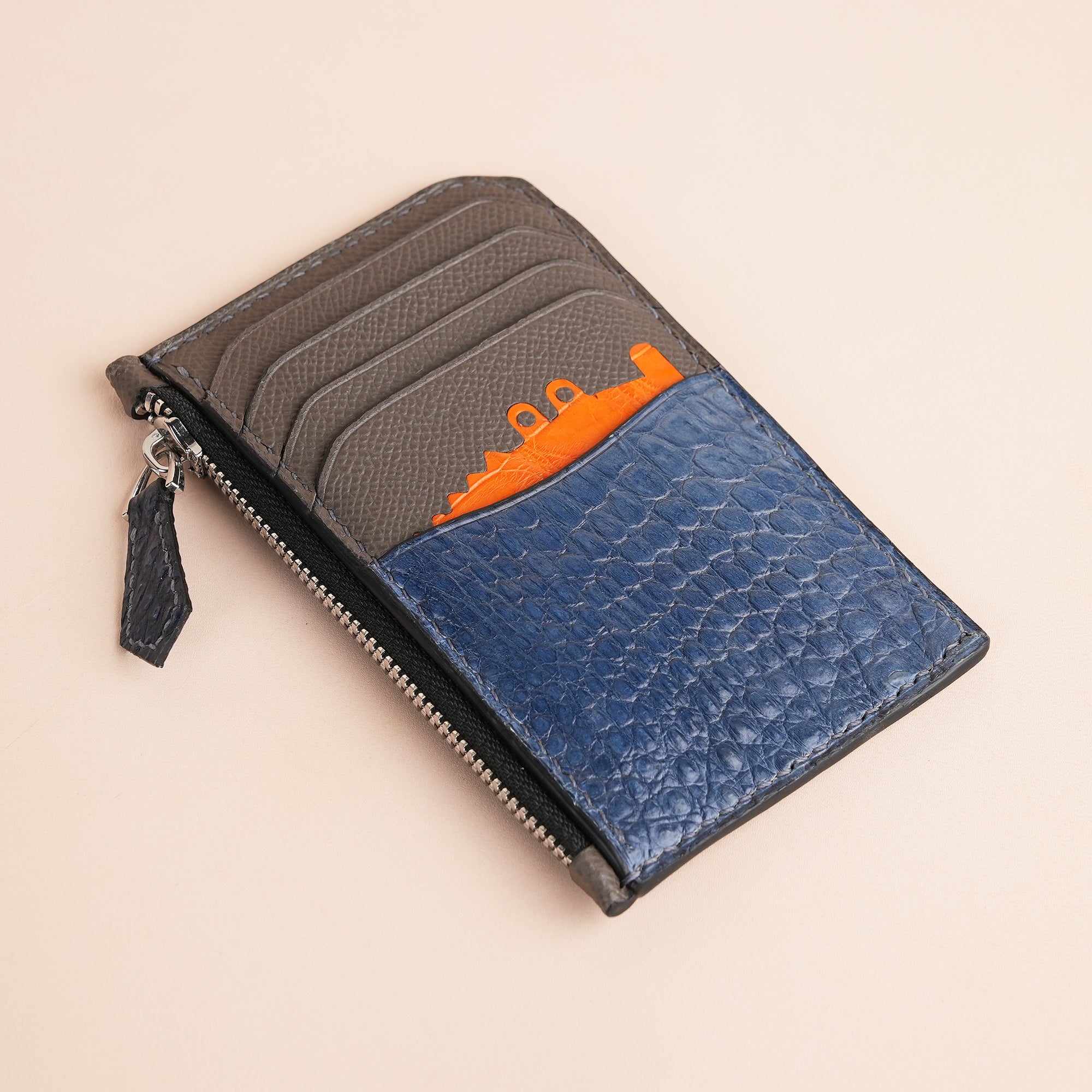Alligator Leather Zipper Wallet - Alligator Stupid