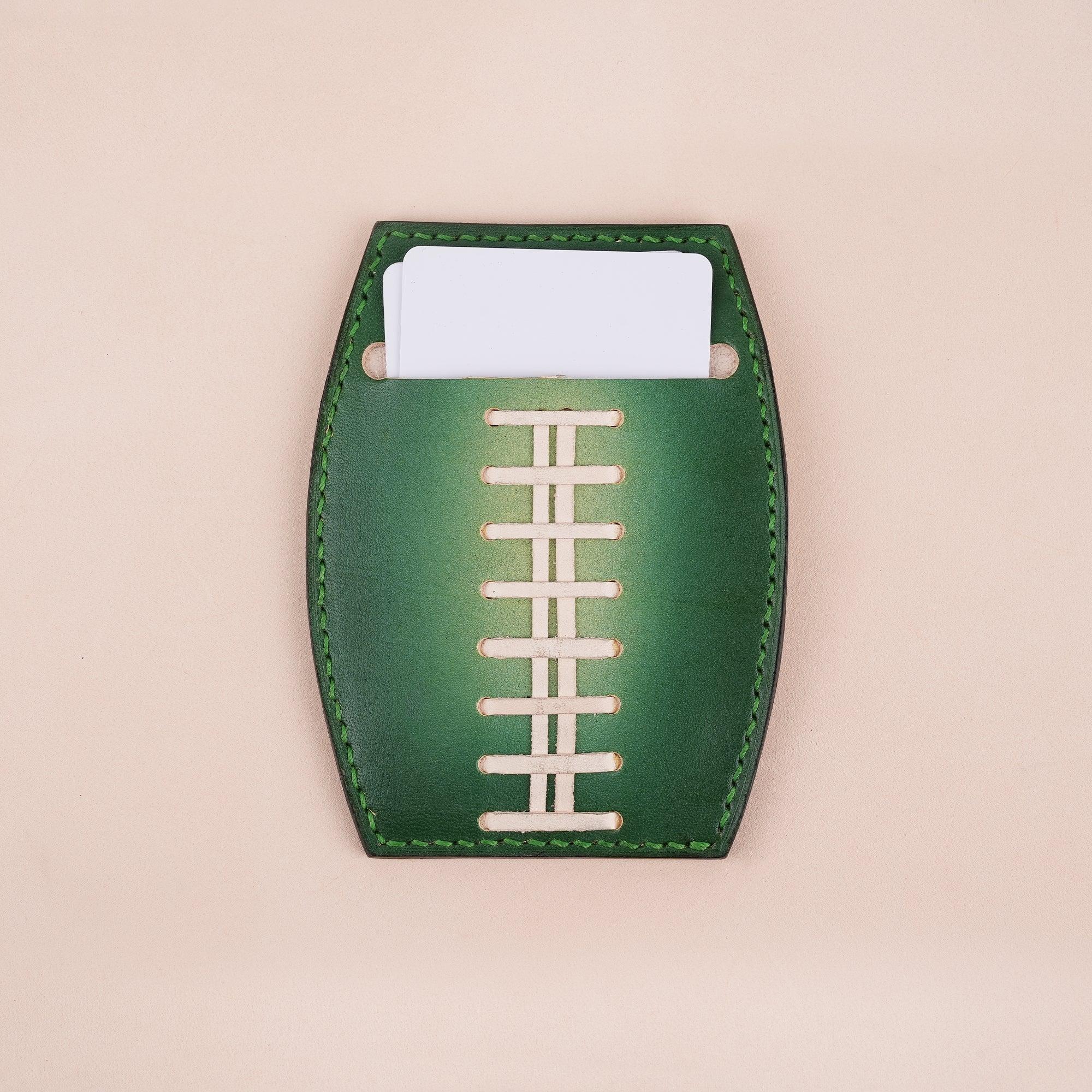 American Football Green Glove Wallet Card Holder - WildandKing