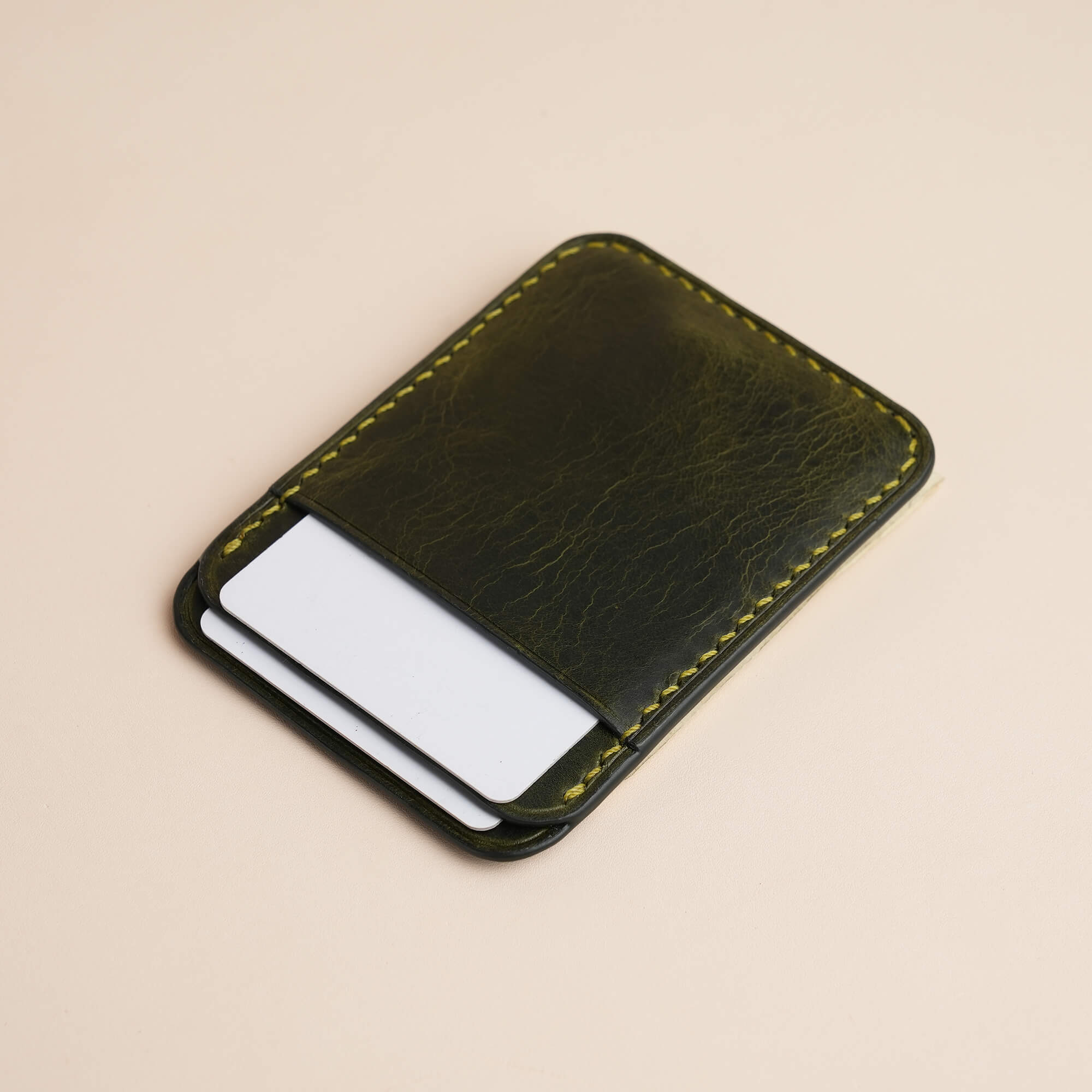 Badalassi Carlo Waxed Leather Money Card Clip