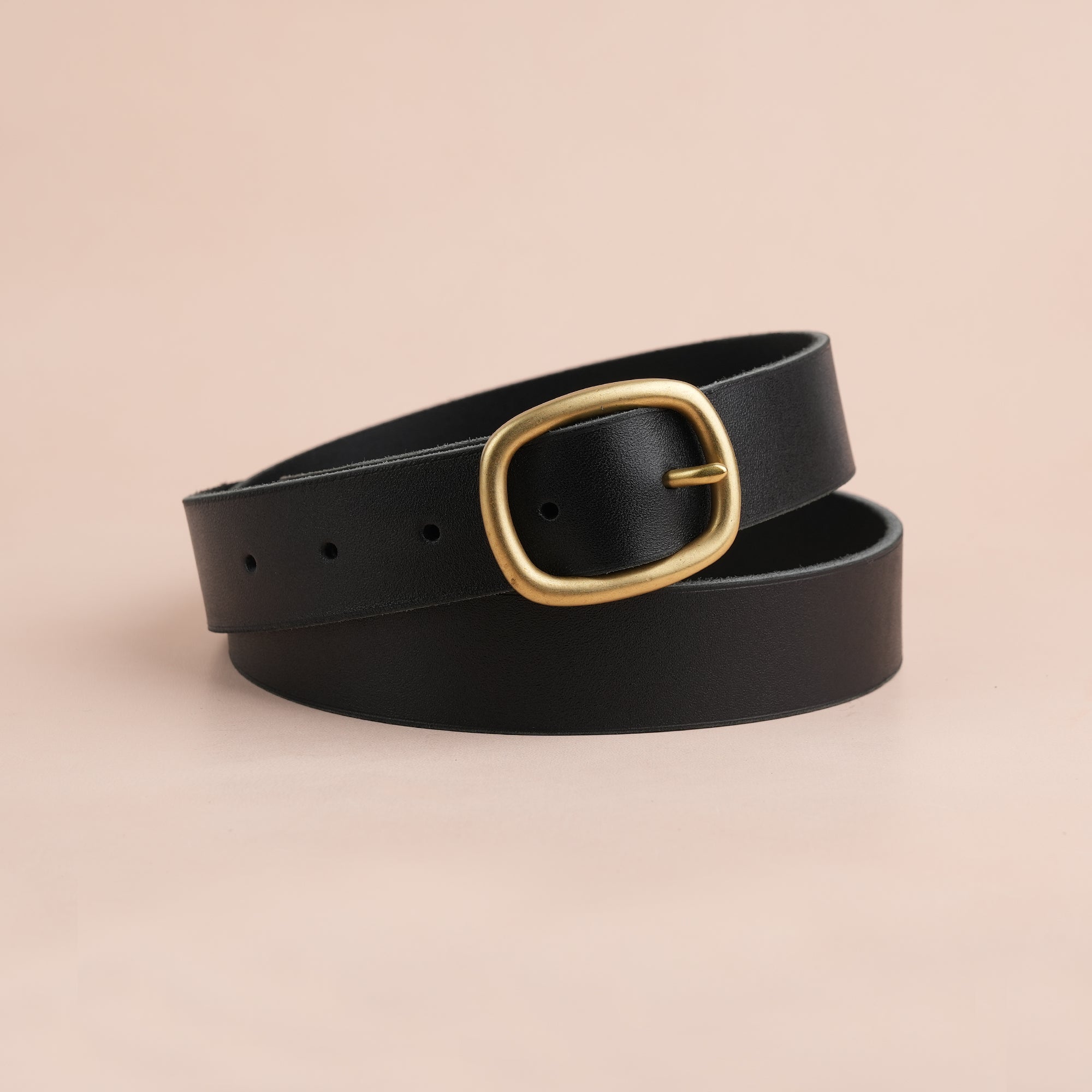 Black Classic Leather Belt