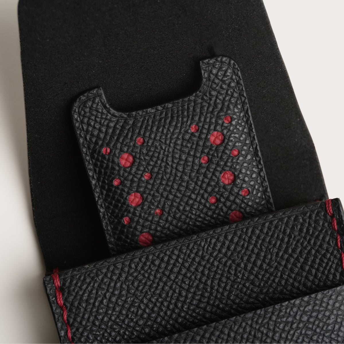 Black Epsom Leather Watch Pouch