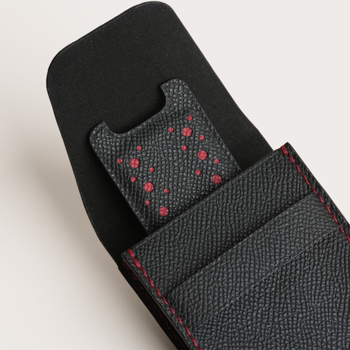 Black Epsom Leather Watch Pouch