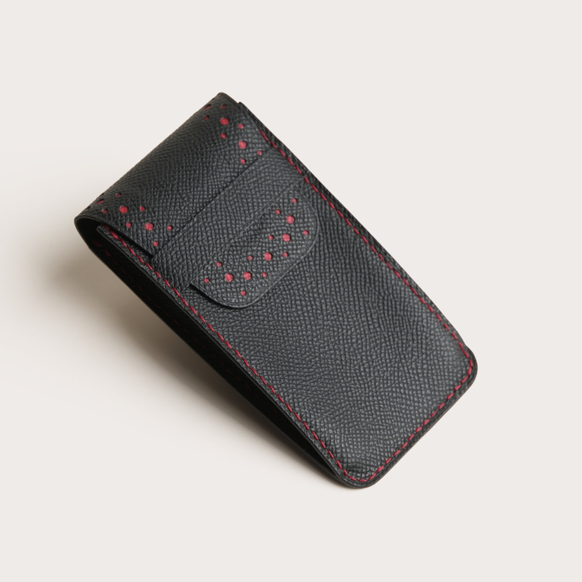 Black Epsom Leather Watch Pouch