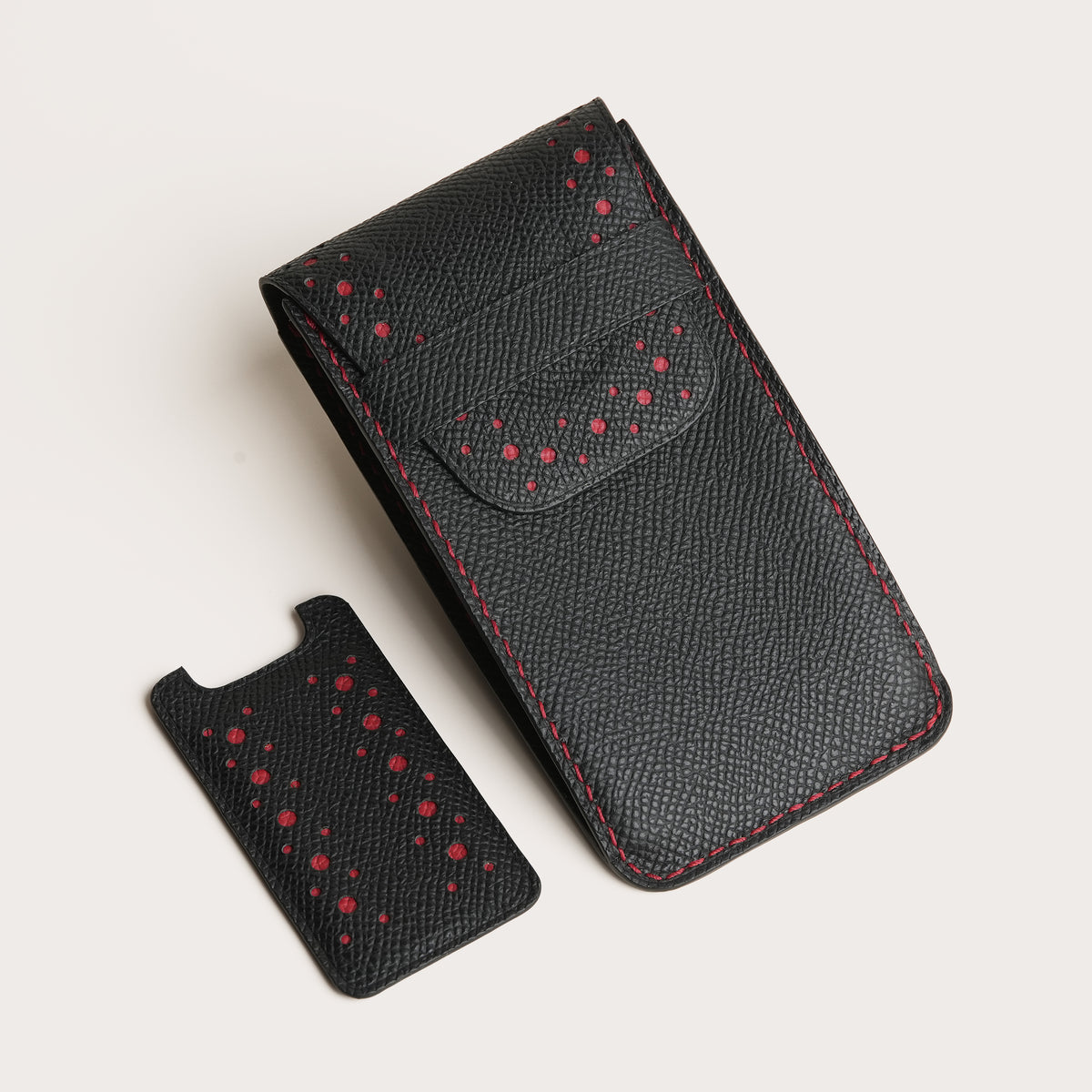Black Epsom Leather Watch Pouch