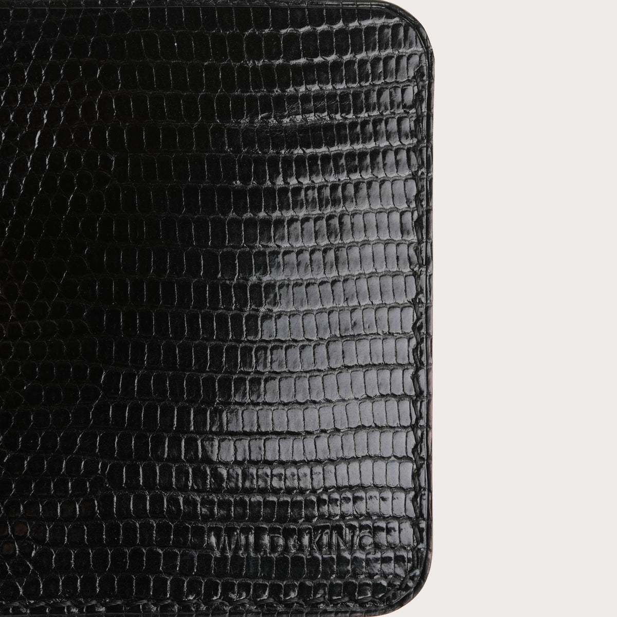 Black Lizard mix Alligator Leather Bifold Wallet - Fox Design