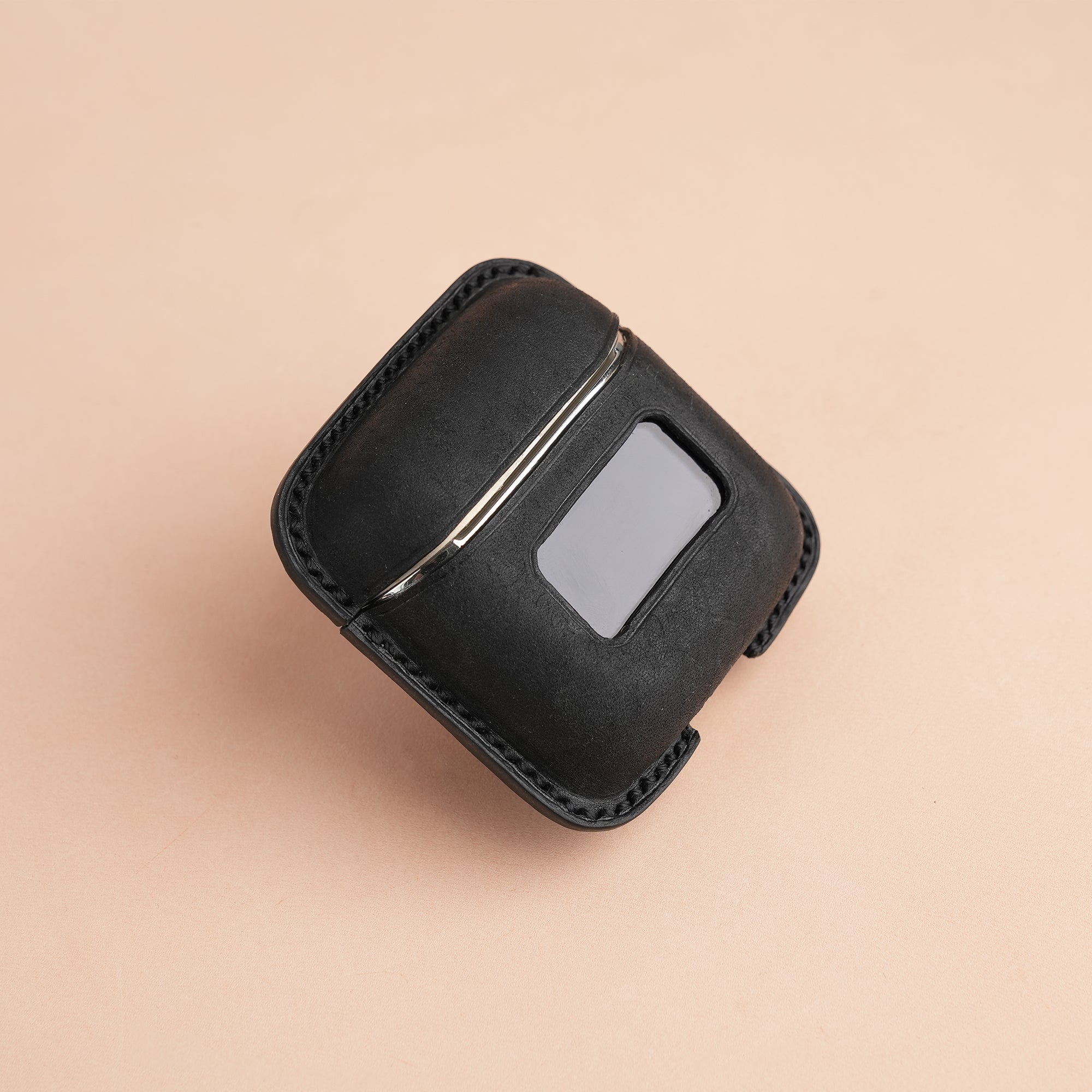 Black Pueblo Leather Earbuds Case