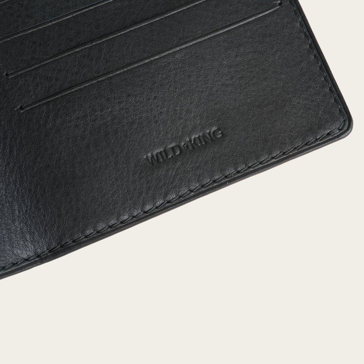 Black Vachetta Leather Bifold Card Holder