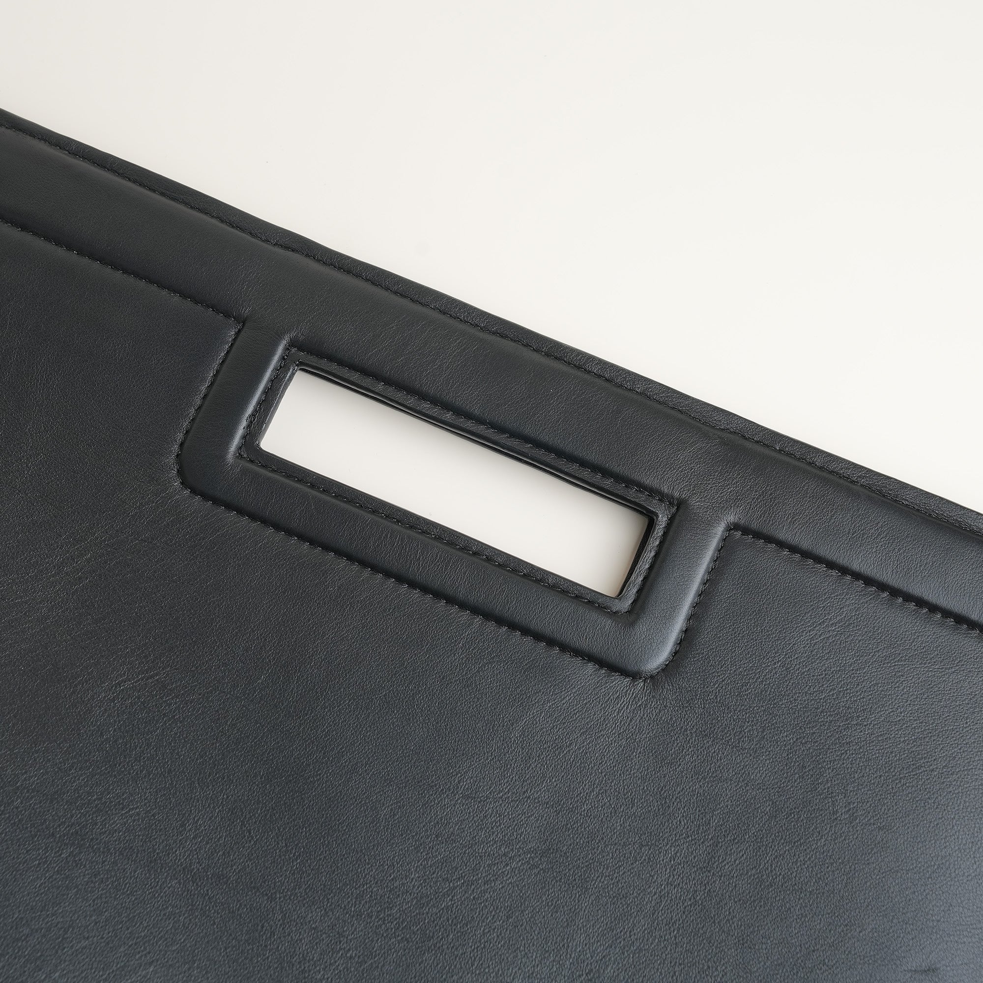 Black Vachetta Leather Laptop Bag
