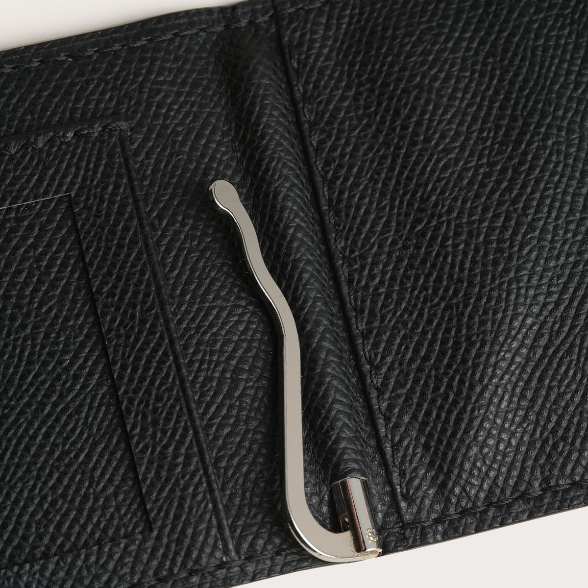 Blue Crocodile Leather Bifold Money Clip - Dusk Patina