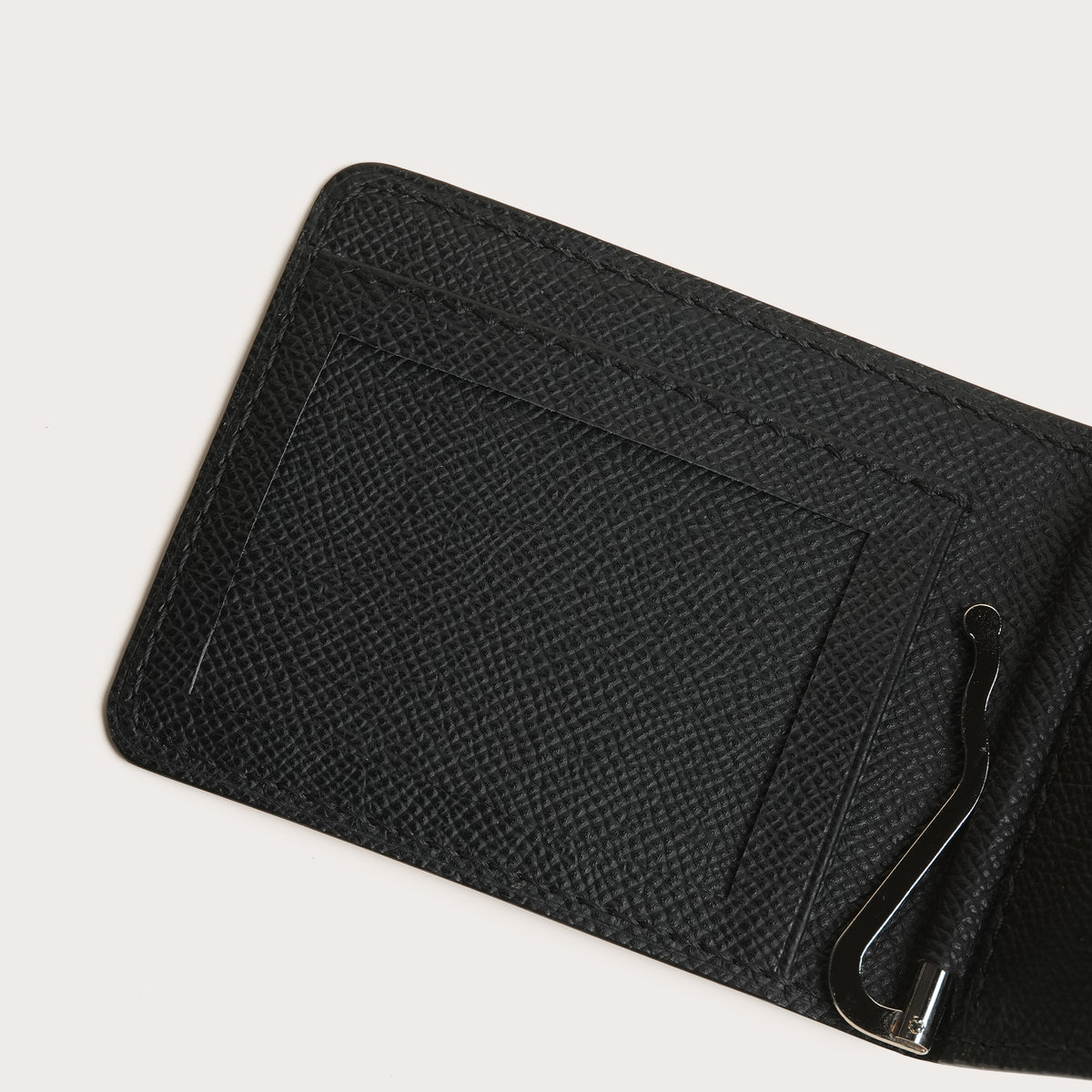 Blue Crocodile Leather Bifold Money Clip - Dusk Patina