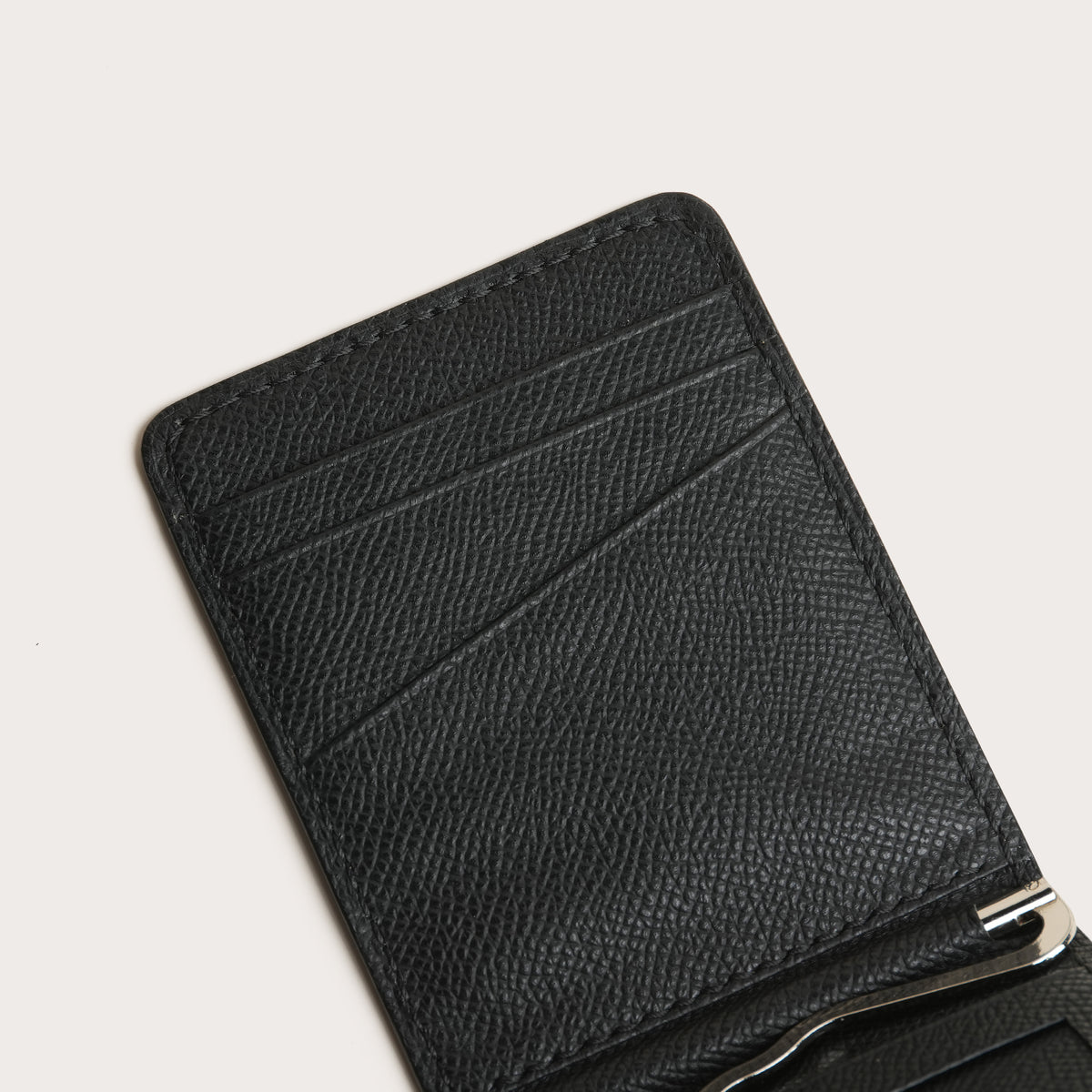 Blue Crocodile Leather Bifold Money Clip - Dusk Patina