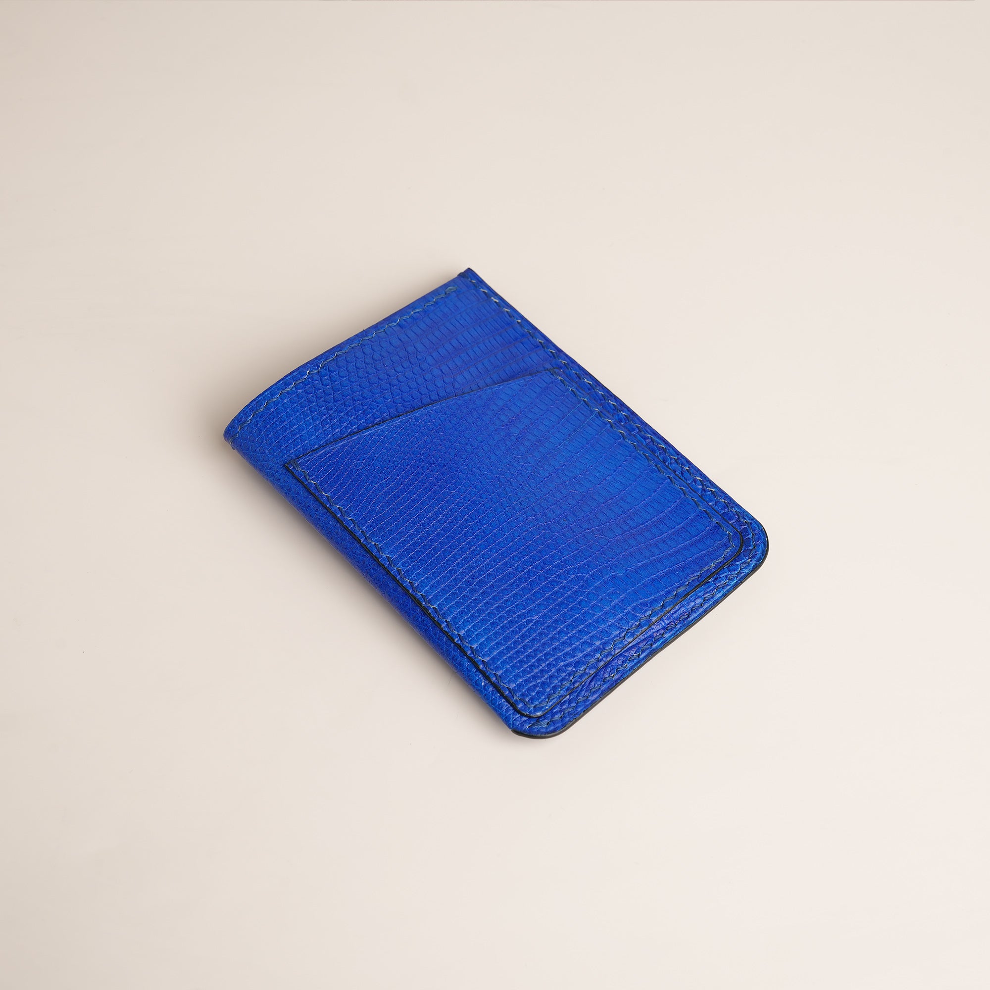 Blue Lizard Leather Card Sleeve