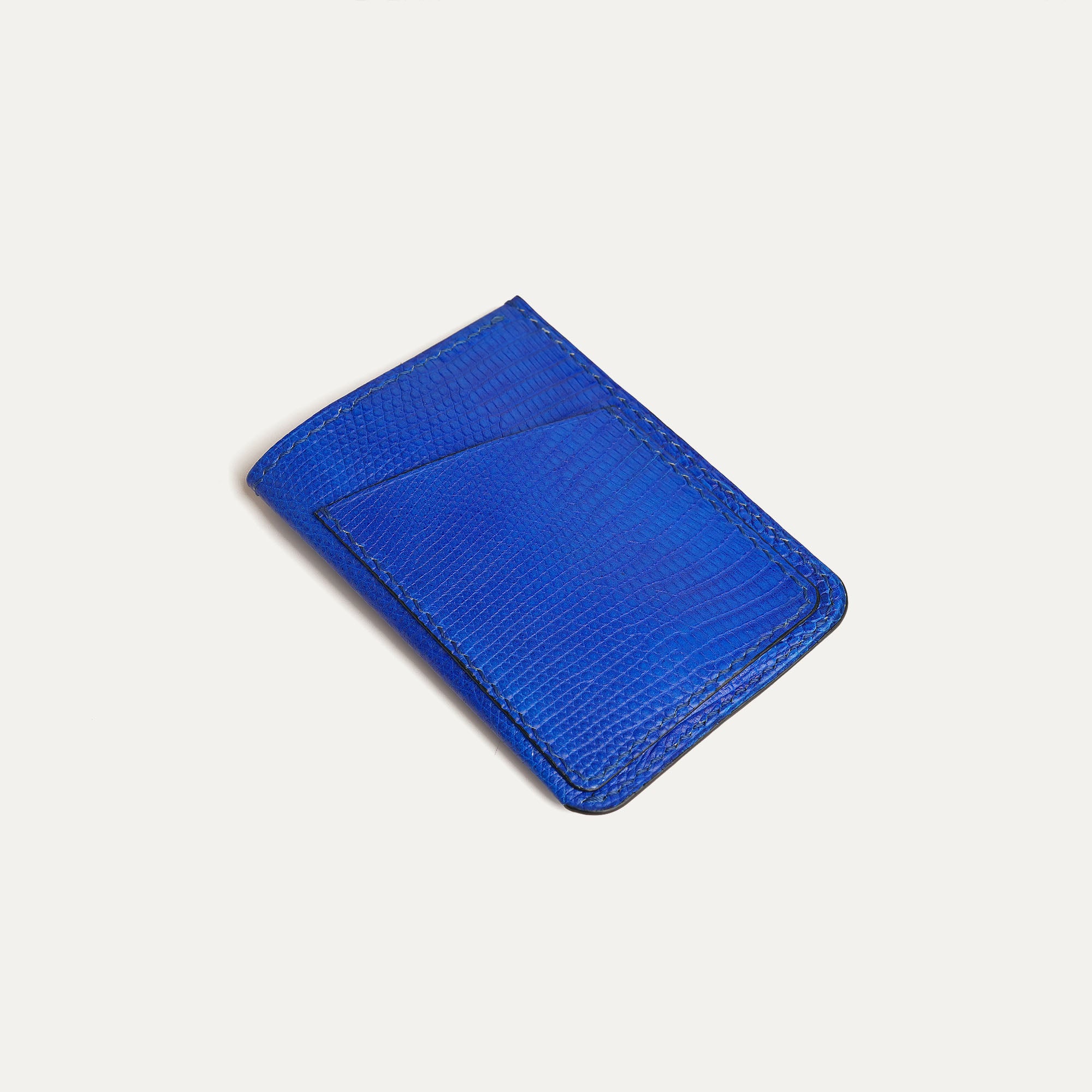 Blue Lizard Leather Card Sleeve