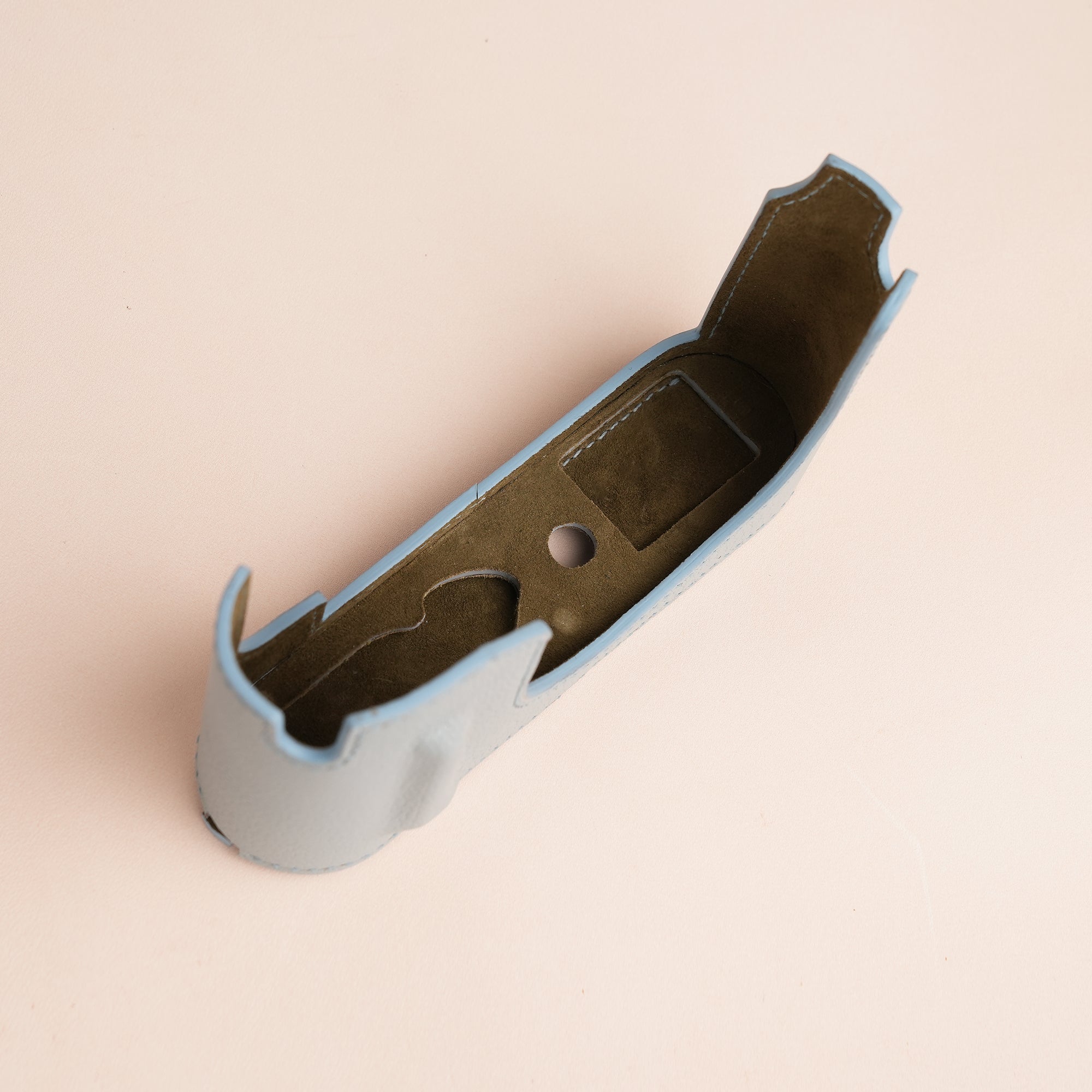Blue Stone Epsom Leather Half Case compatible with Leica Series (Q2)