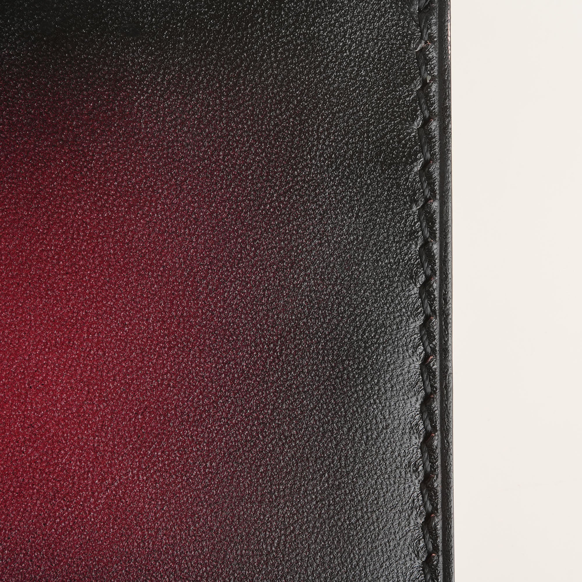 Bordeaux Leather Wing Bifold Wallet - Fox Design - Patina Finish