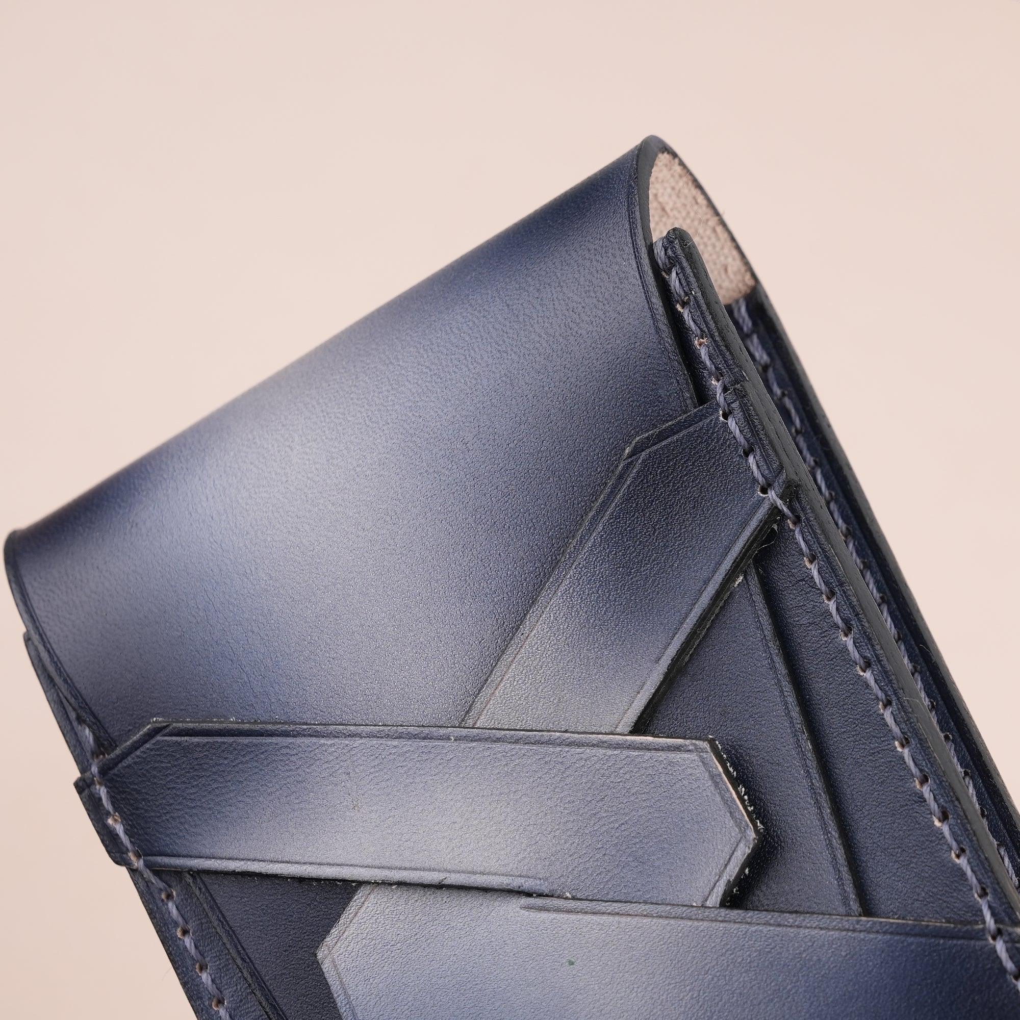 Patina Black Leather Snap Wallet - WildandKing