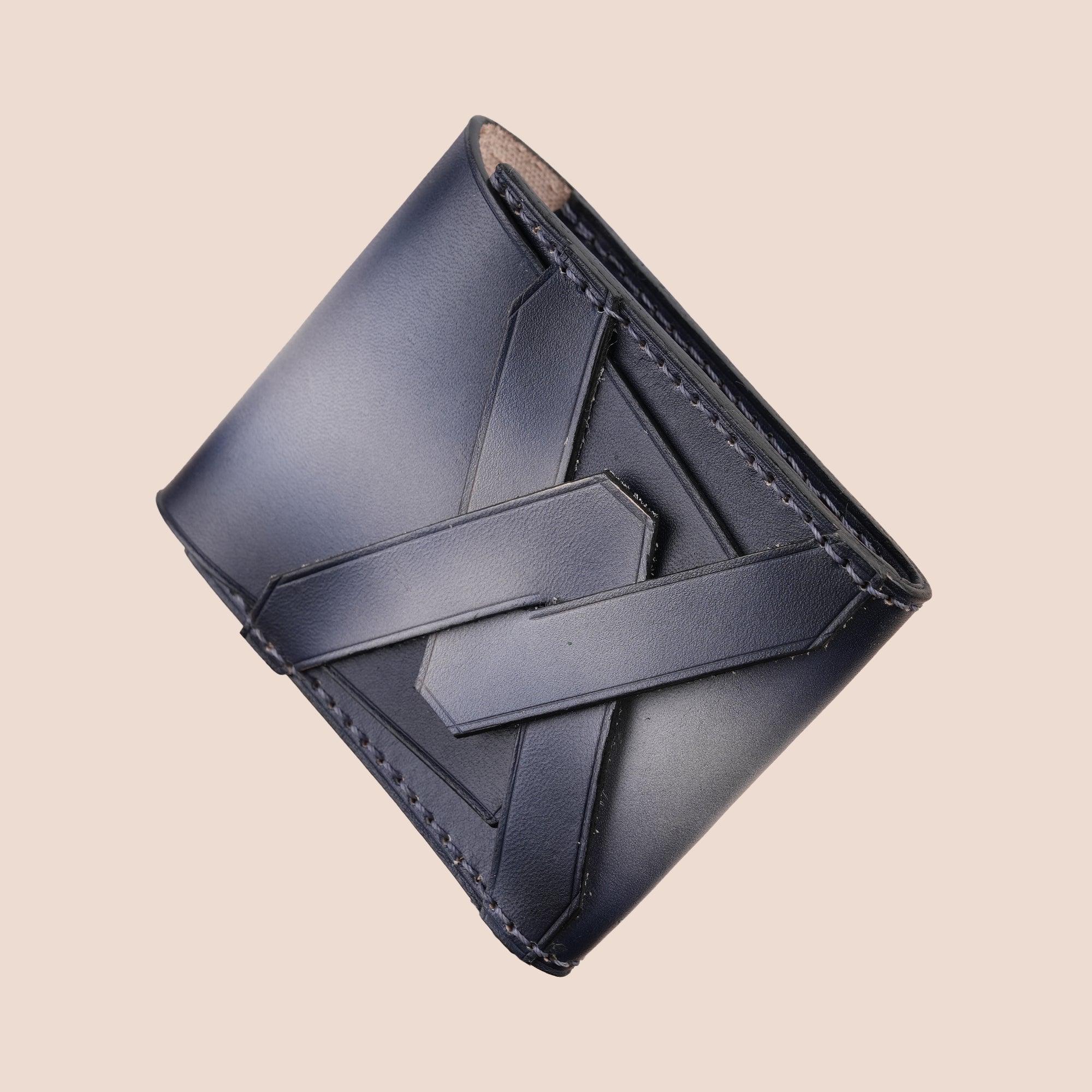 Patina Black Leather Snap Wallet - WildandKing