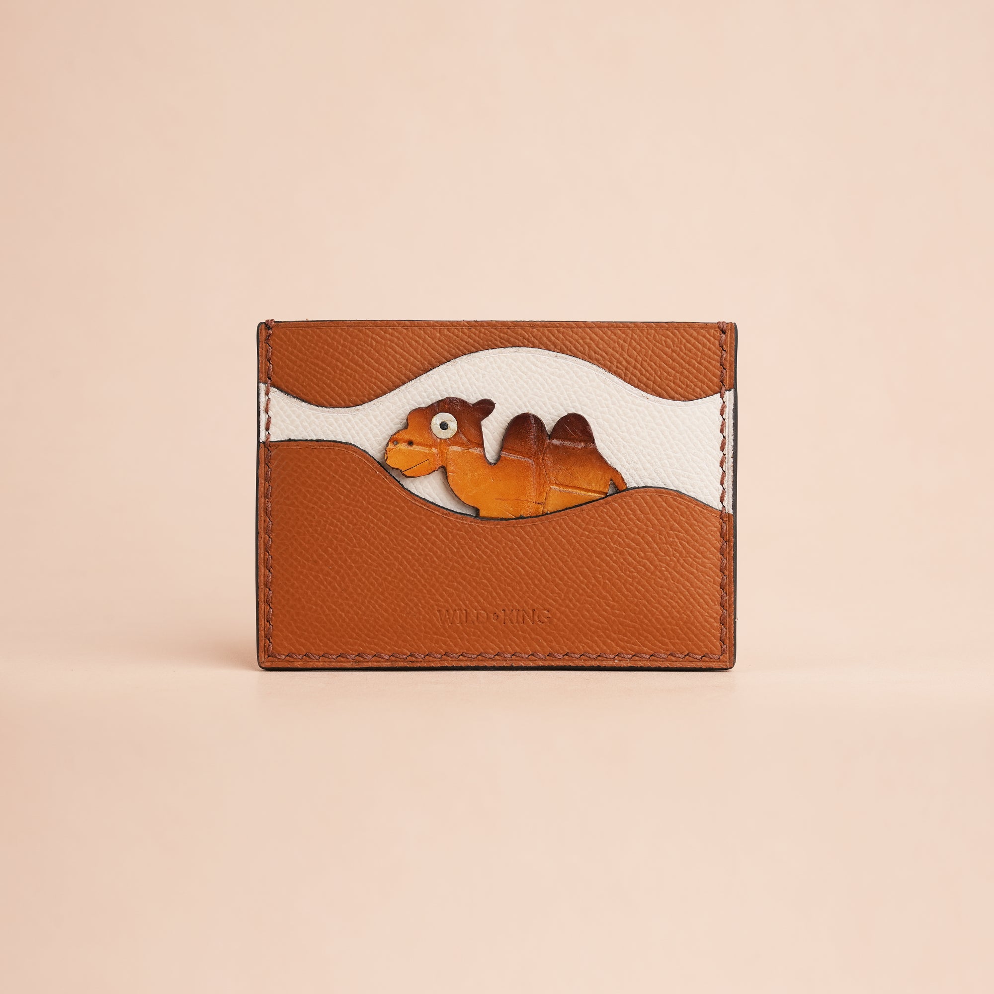 Brown Epsom Lether Card Holder - Stupid Camelo