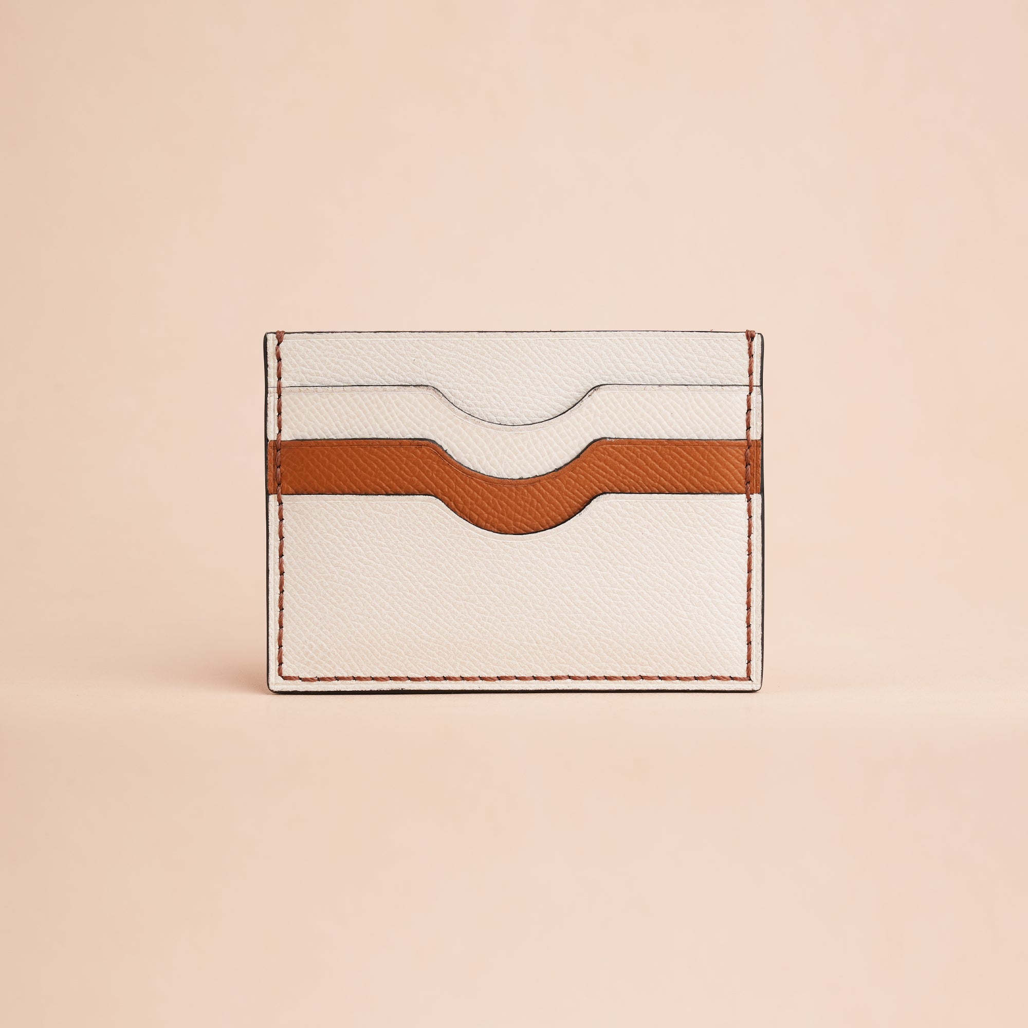 Brown Epsom Lether Card Holder - Stupid Camelo