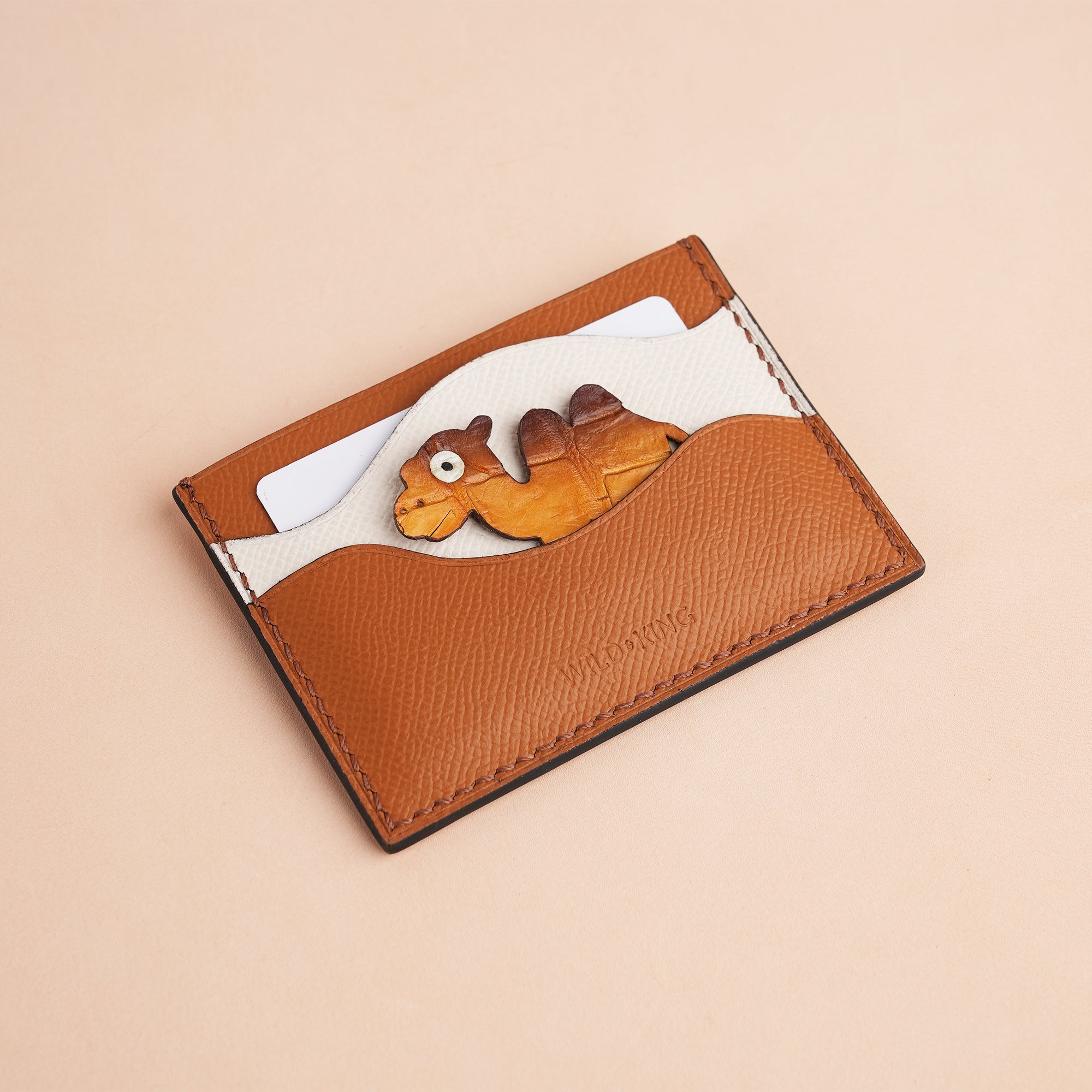 Brown Epsom Lether Card Holder - Stupid Camelo