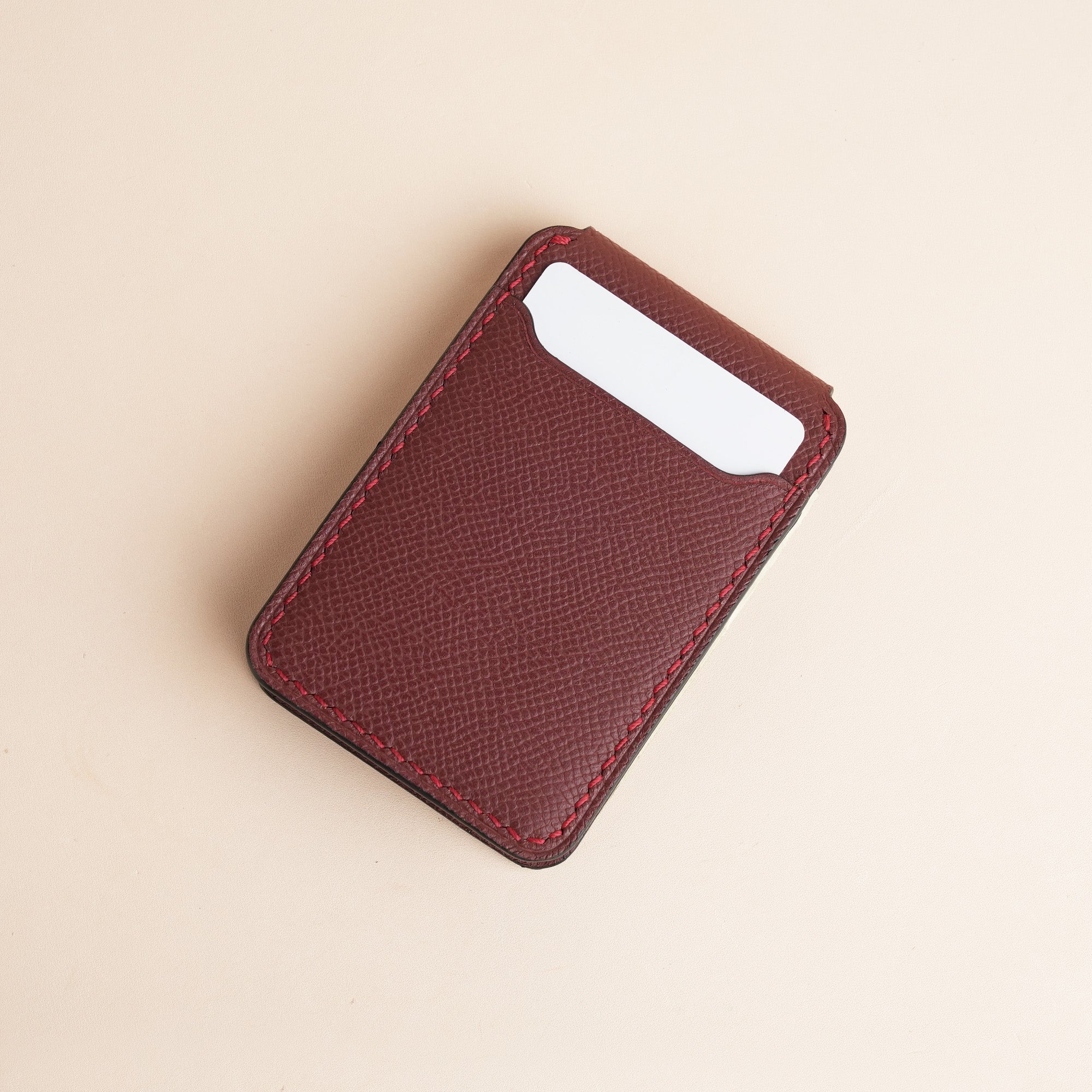 Burgundy Epsom Leather Magsafe Wallet