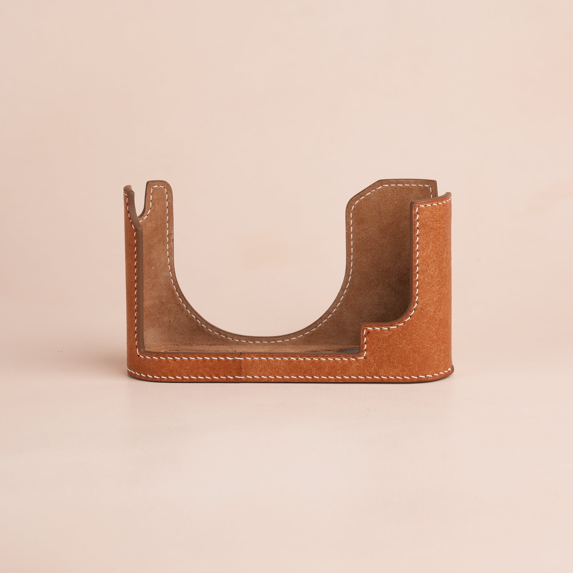 Brown Pueblo Leather Half Case compatible with Leica Series ( Q2 )