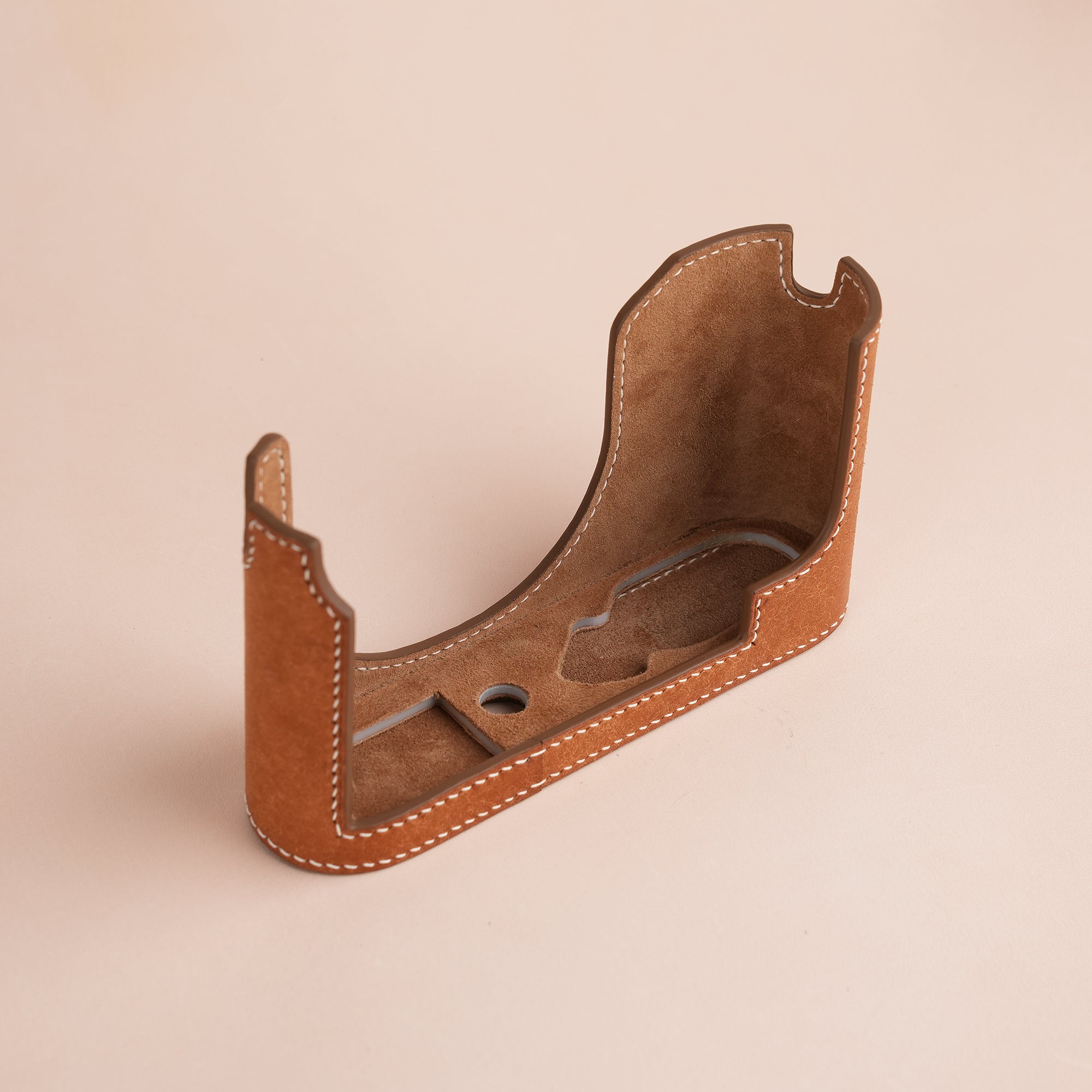 Brown Pueblo Leather Half Case compatible with Leica Series ( Q2 )