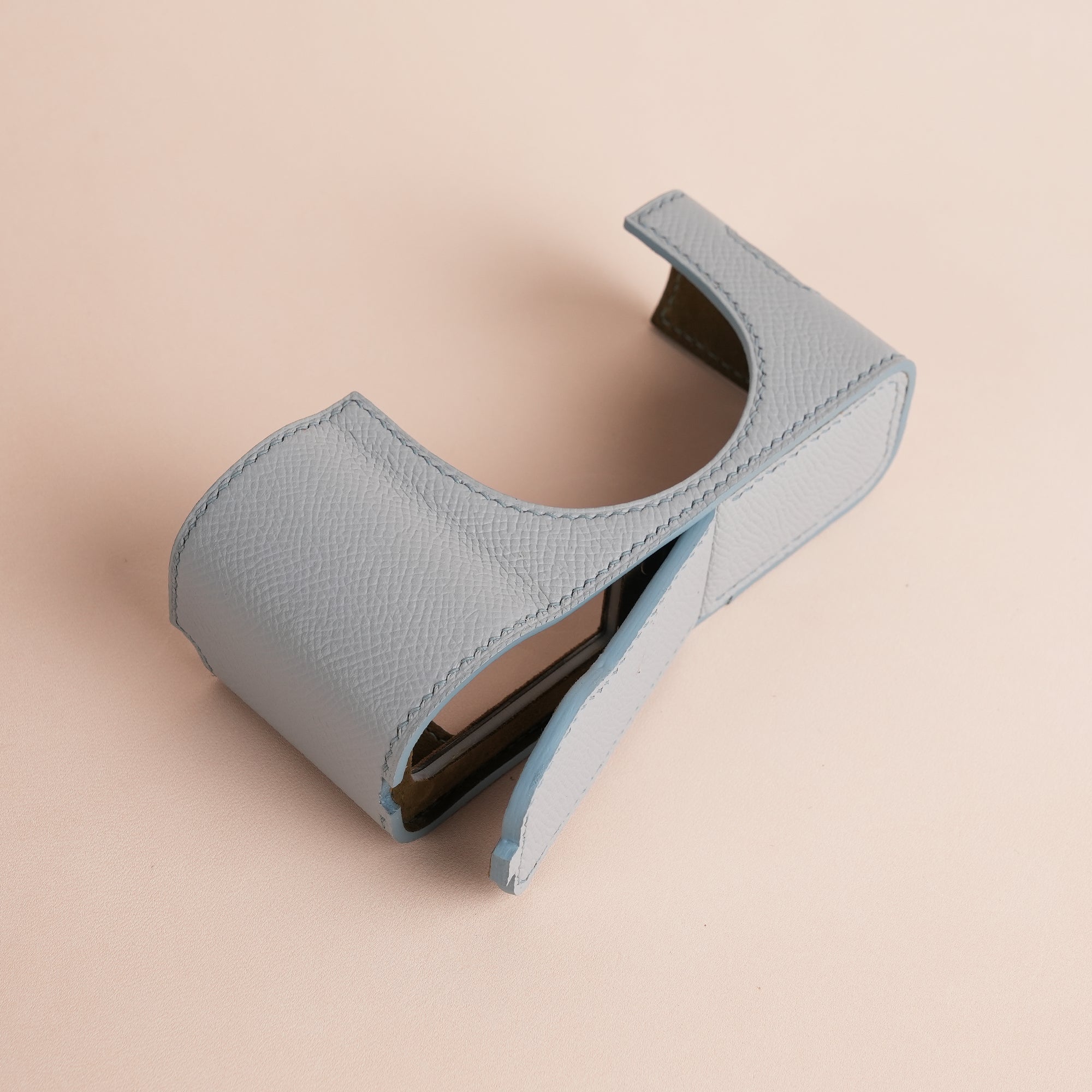 Blue Stone Epsom Leather Half Case compatible with Fujifilm X100Vi