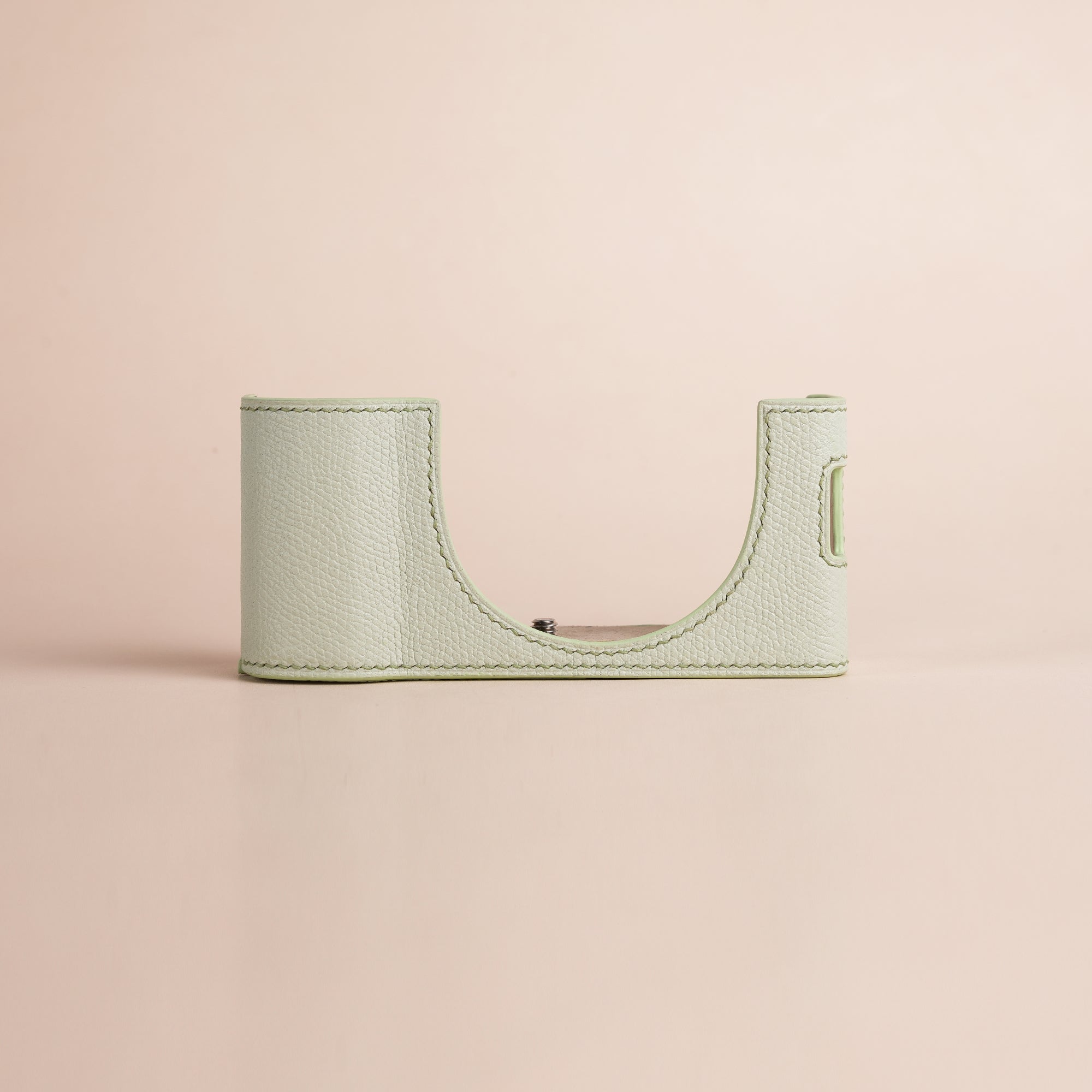 Light Green Epsom Leather Half Case compatible with Fujifilm X100Vi