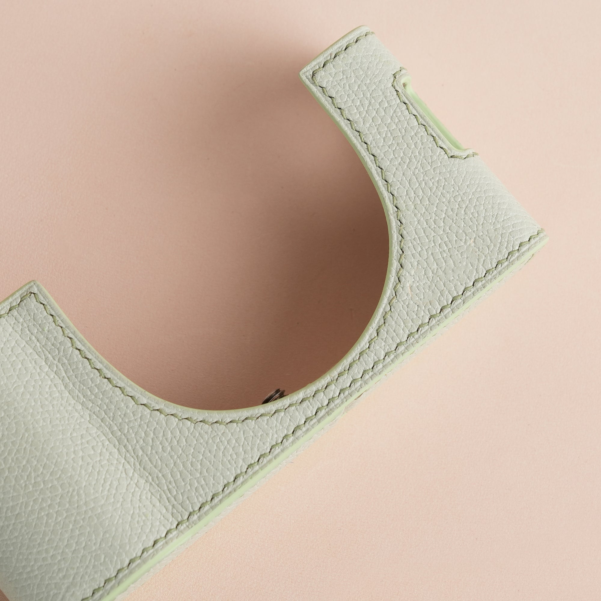 Light Green Epsom Leather Half Case compatible with Fujifilm X100Vi