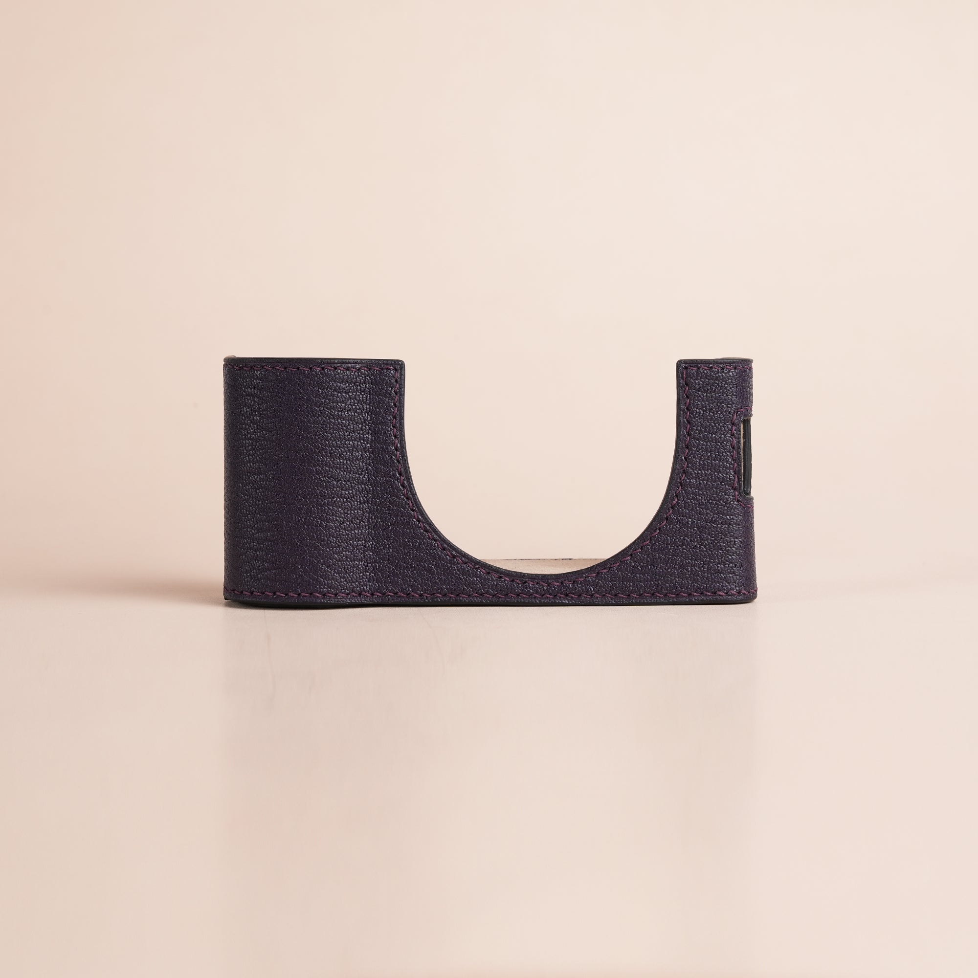 Purple Epsom Leather Half Case compatible with Fujifilm X100Vi