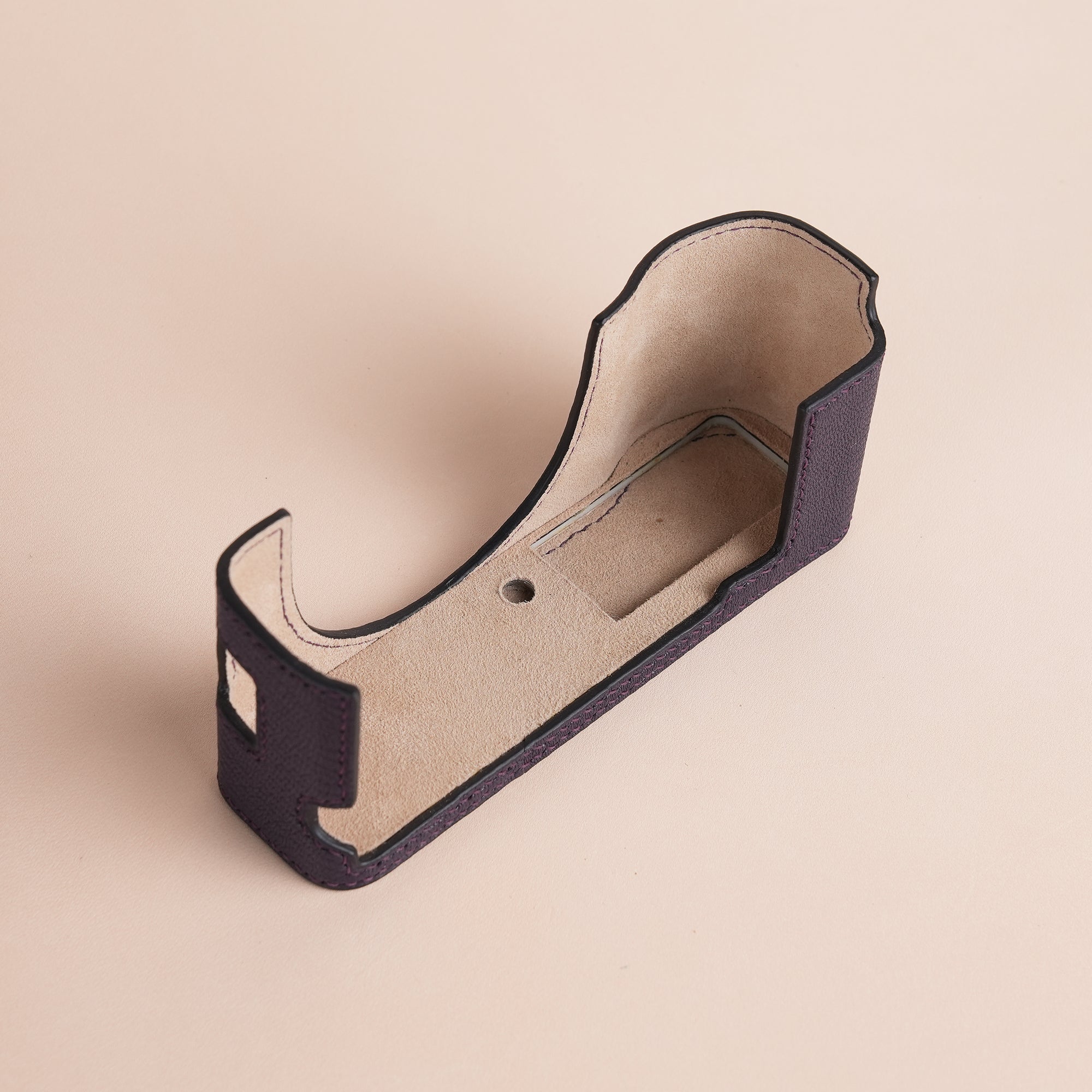 Purple Epsom Leather Half Case compatible with Fujifilm X100Vi