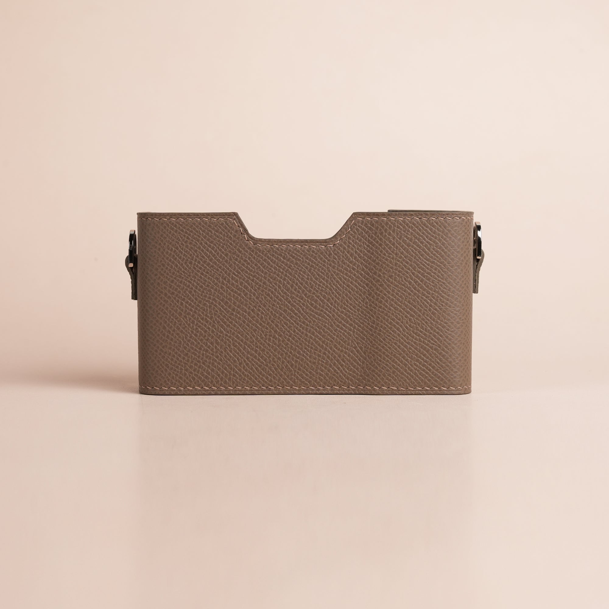 Grey Epsom Leather Half Case compatible with Contax T2