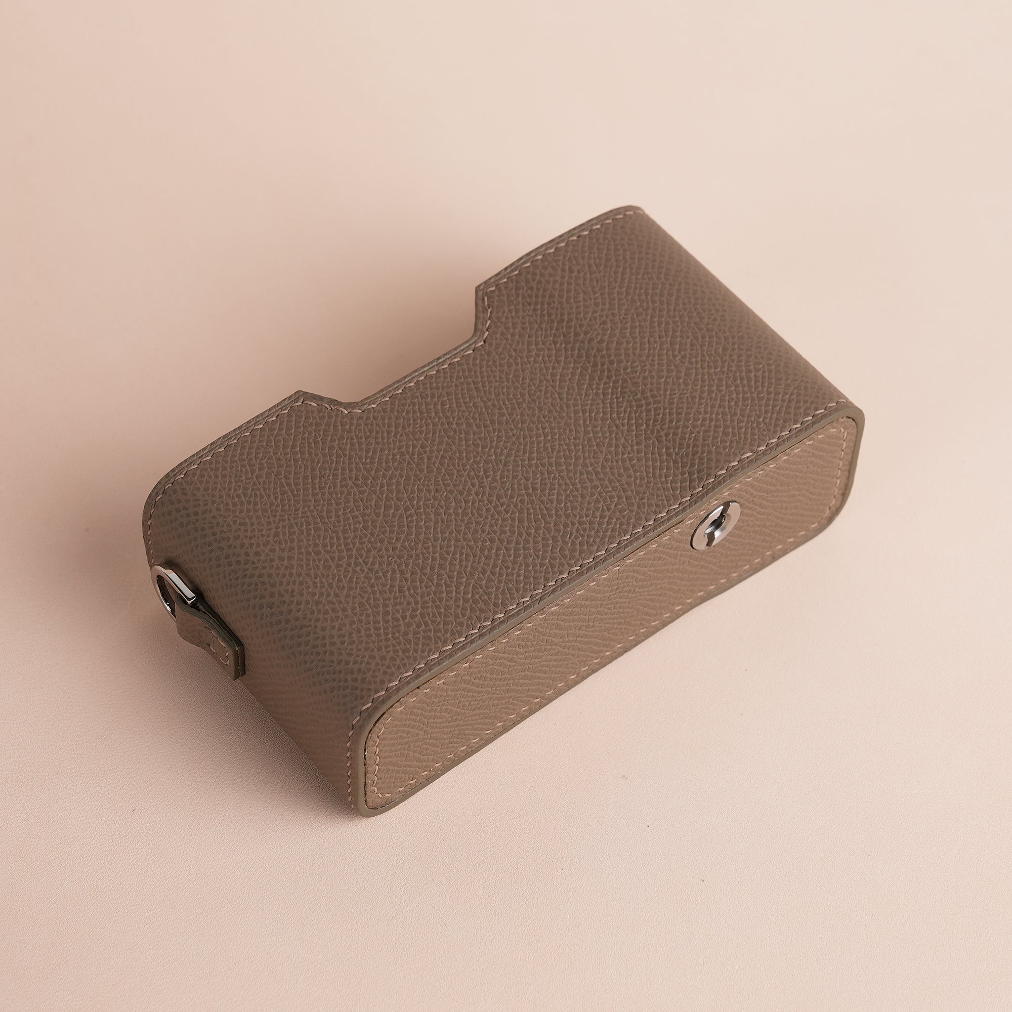 Grey Epsom Leather Half Case compatible with Contax T2