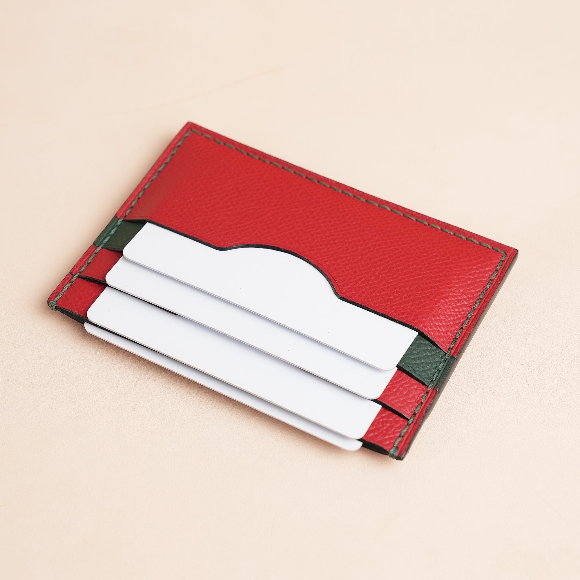 Christmas Epsom Leather Card Holder - Baby Shark