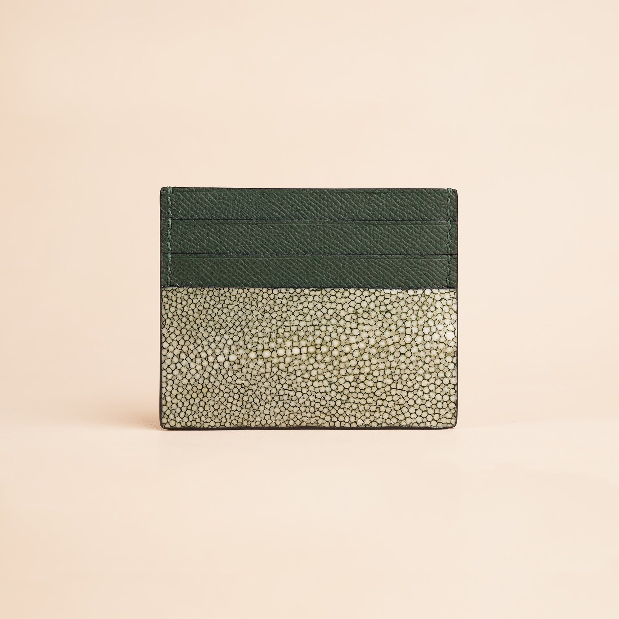 Green Stingray Leather Card Holder