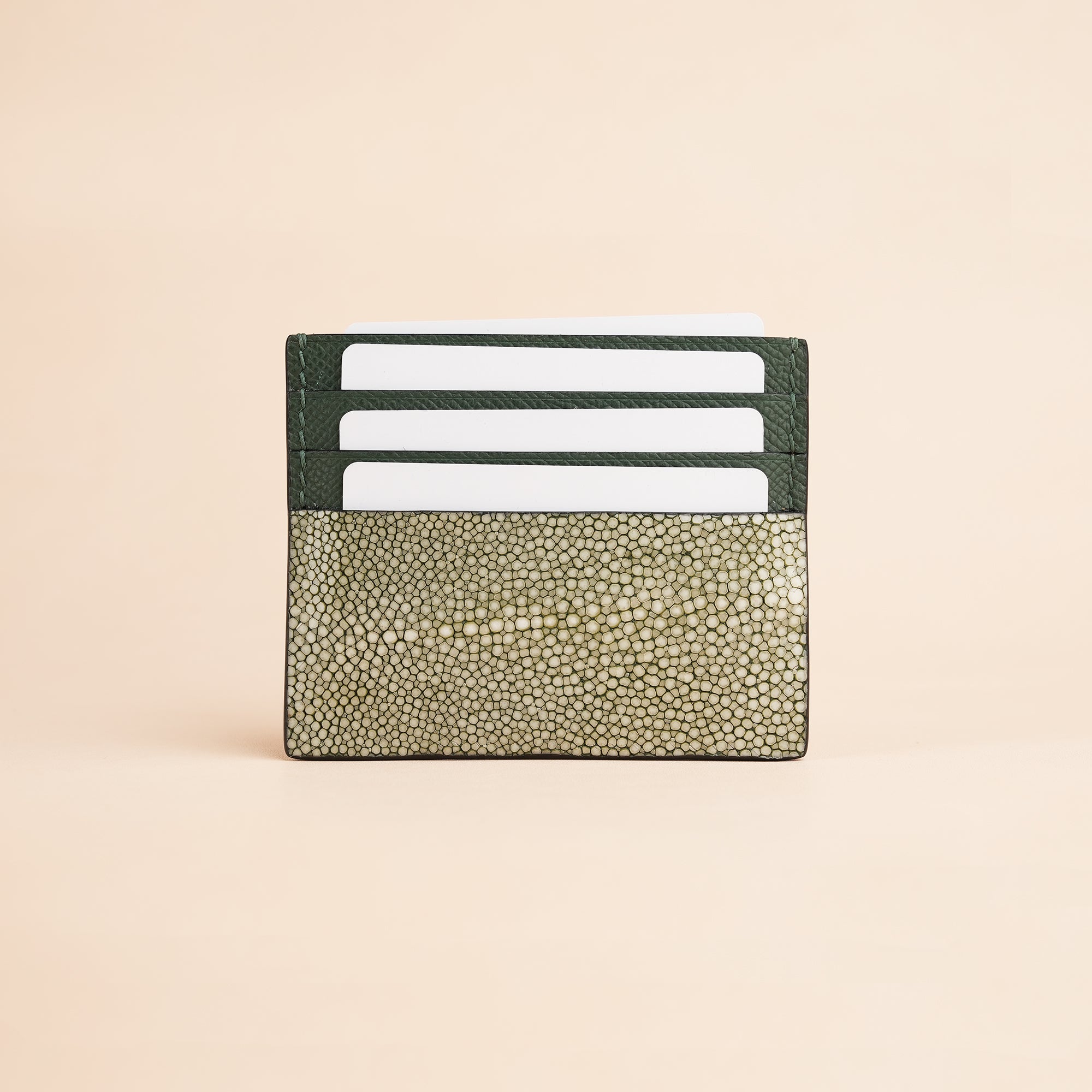 Green Stingray Leather Card Holder