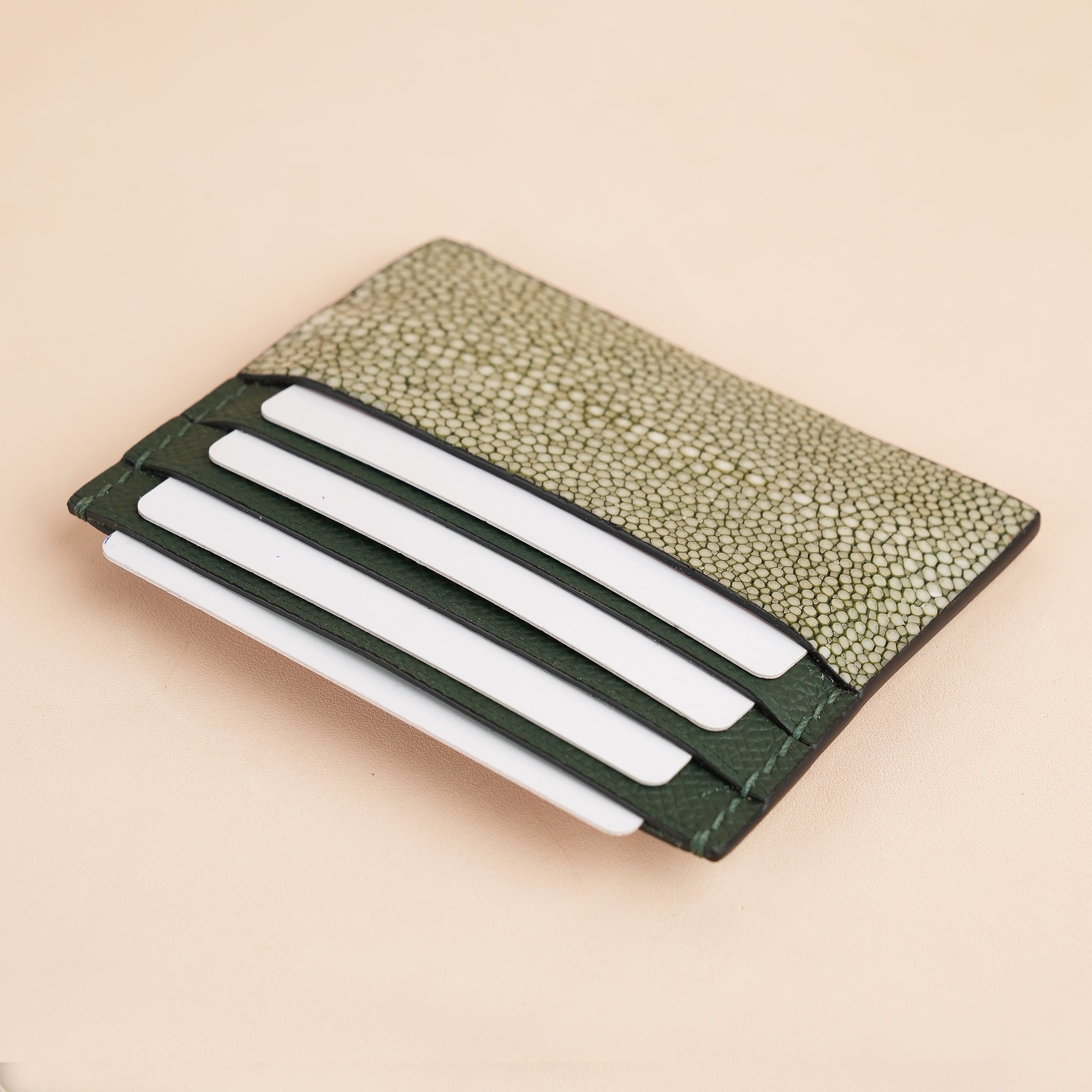 Green Stingray Leather Card Holder