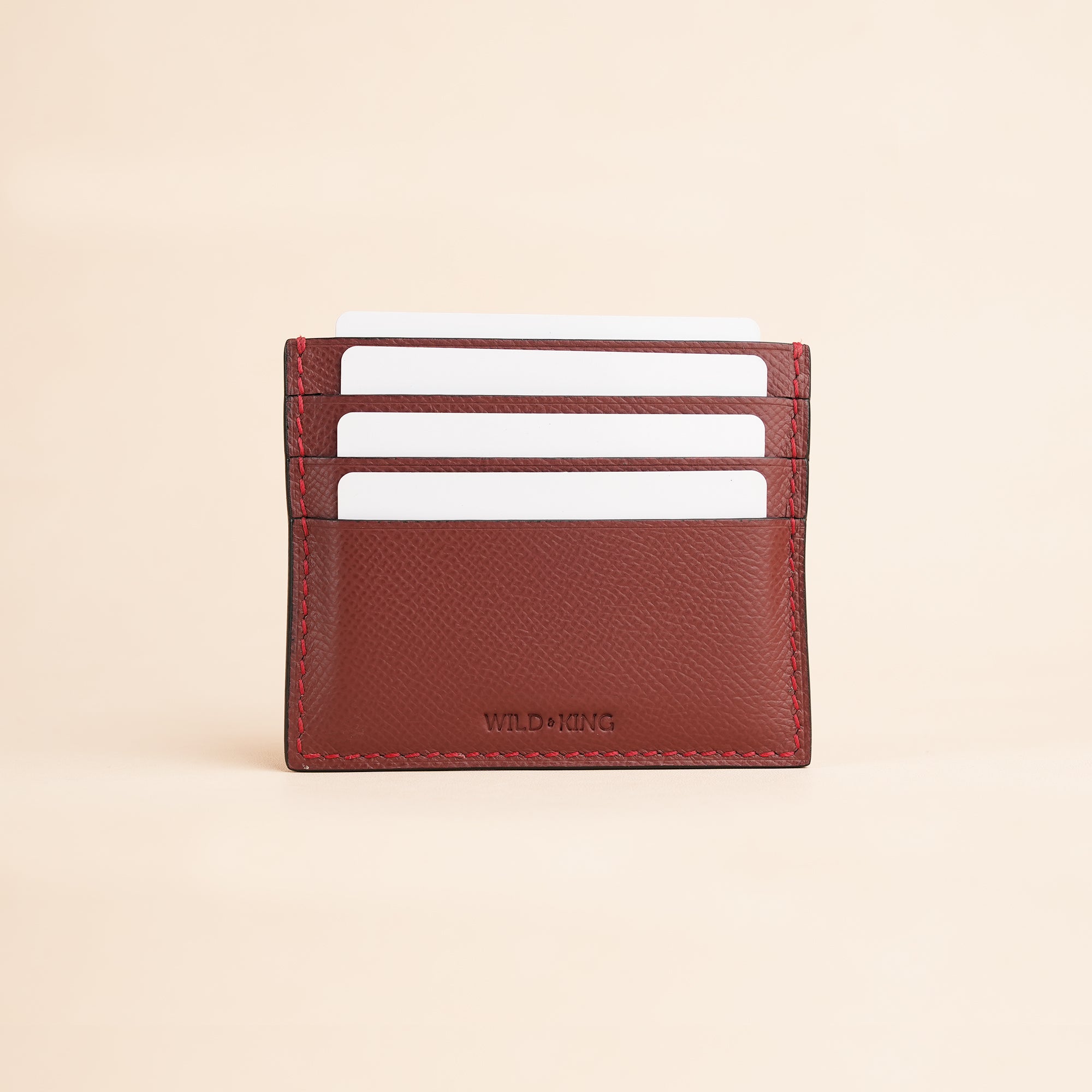 Burgundy Stingray Leather Card Holder
