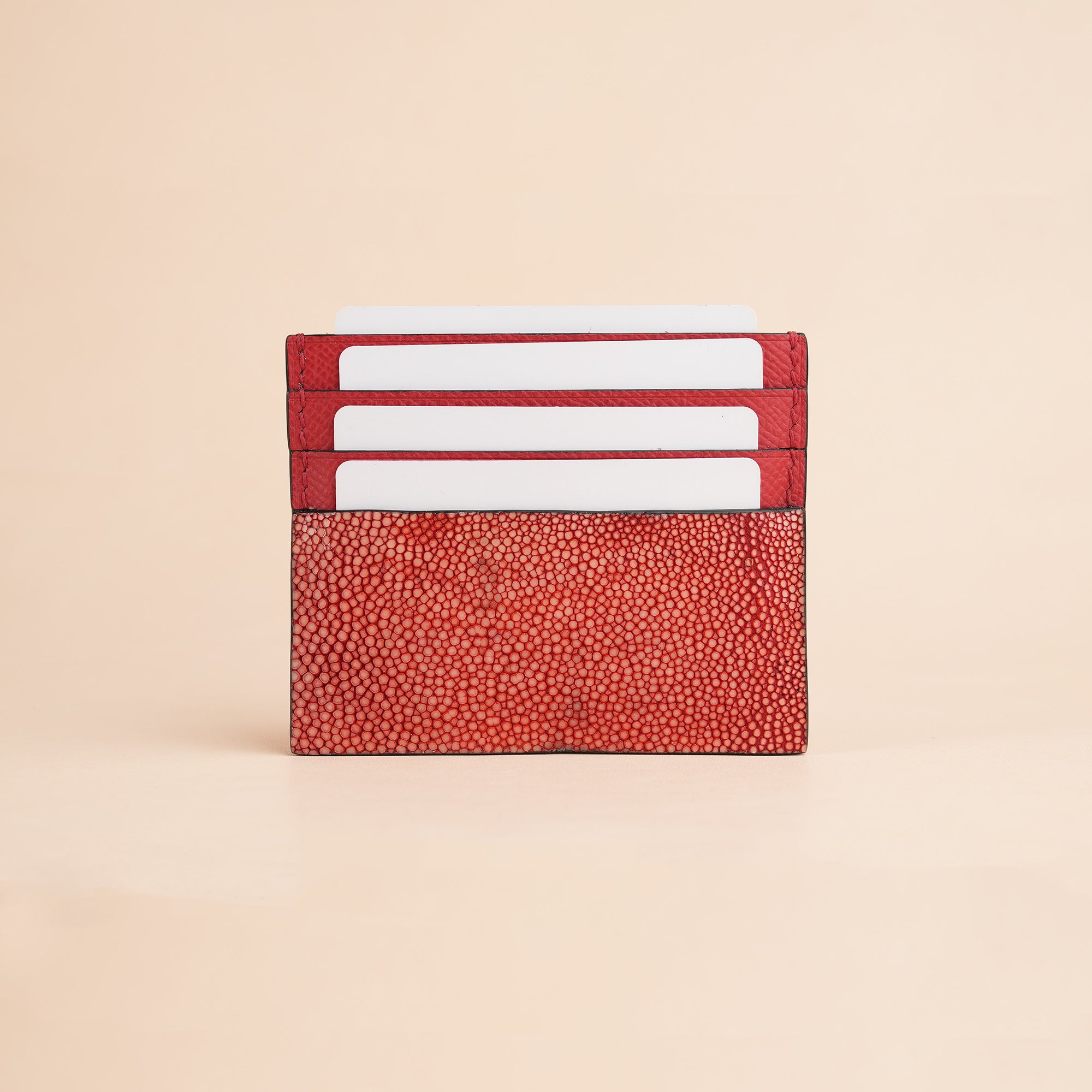 Red Stingray Leather Card Holder