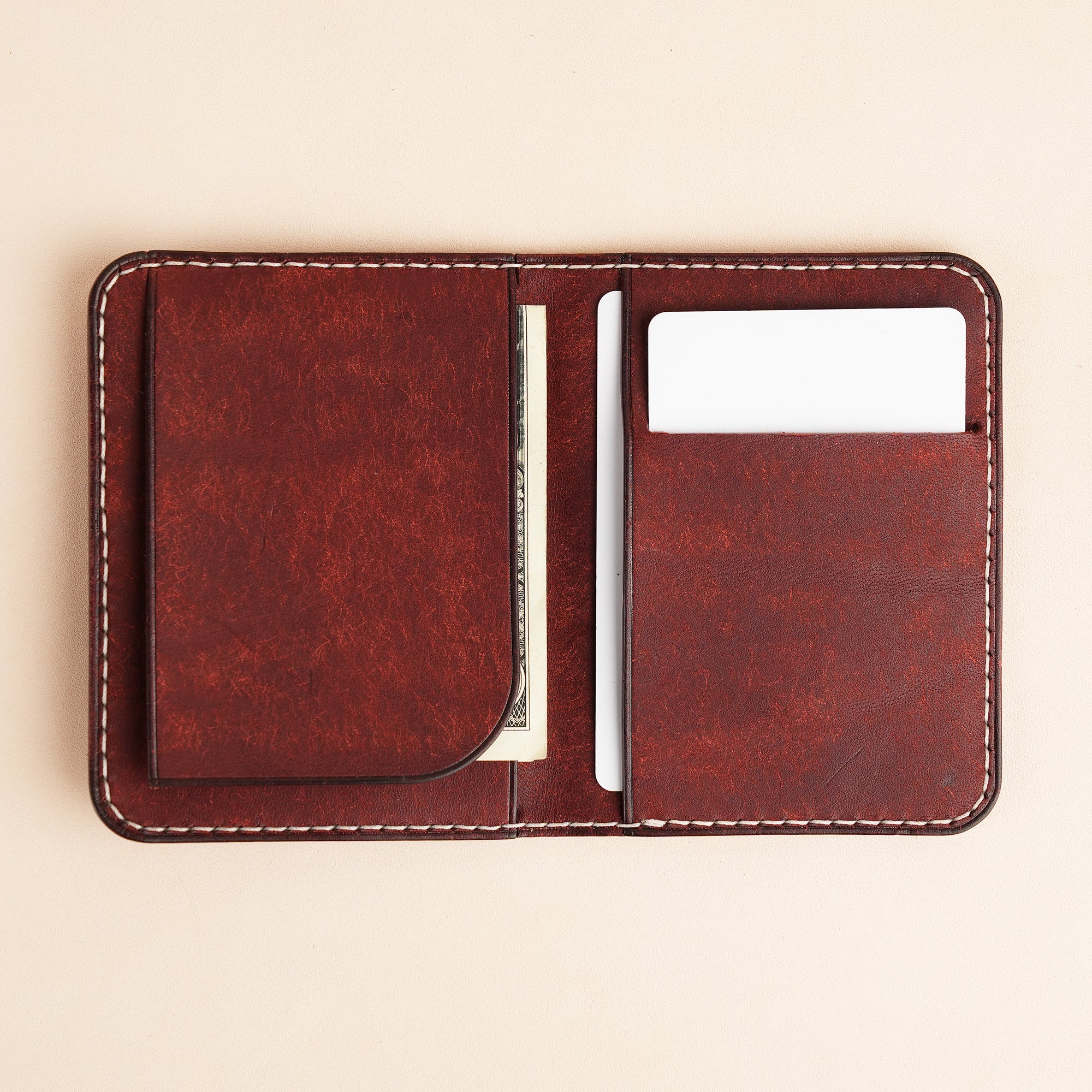 Pueblo Leather Bifold Wallet - Reindeer Stupid