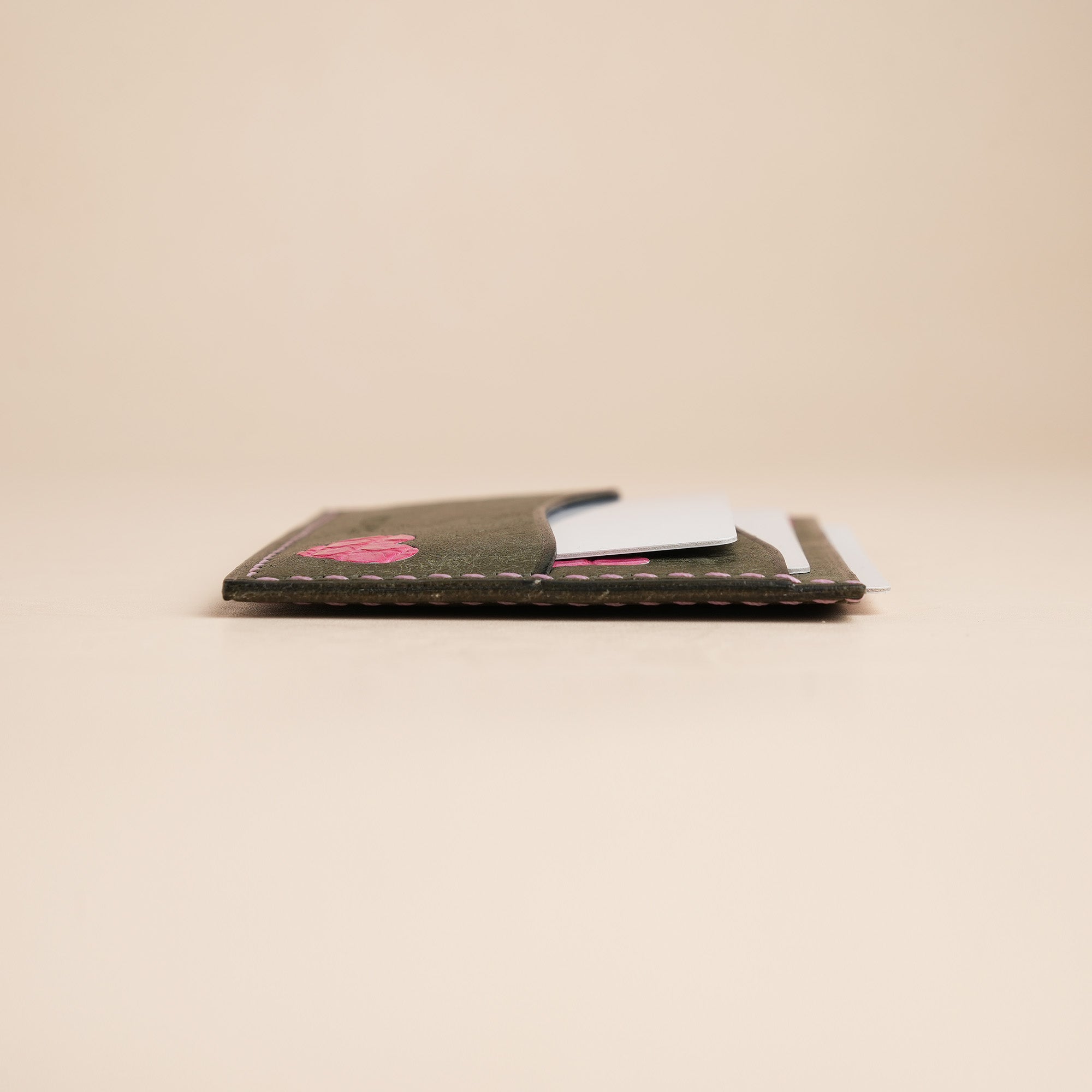 Moss Pueblo Leather Card Holder - Valentine Edition